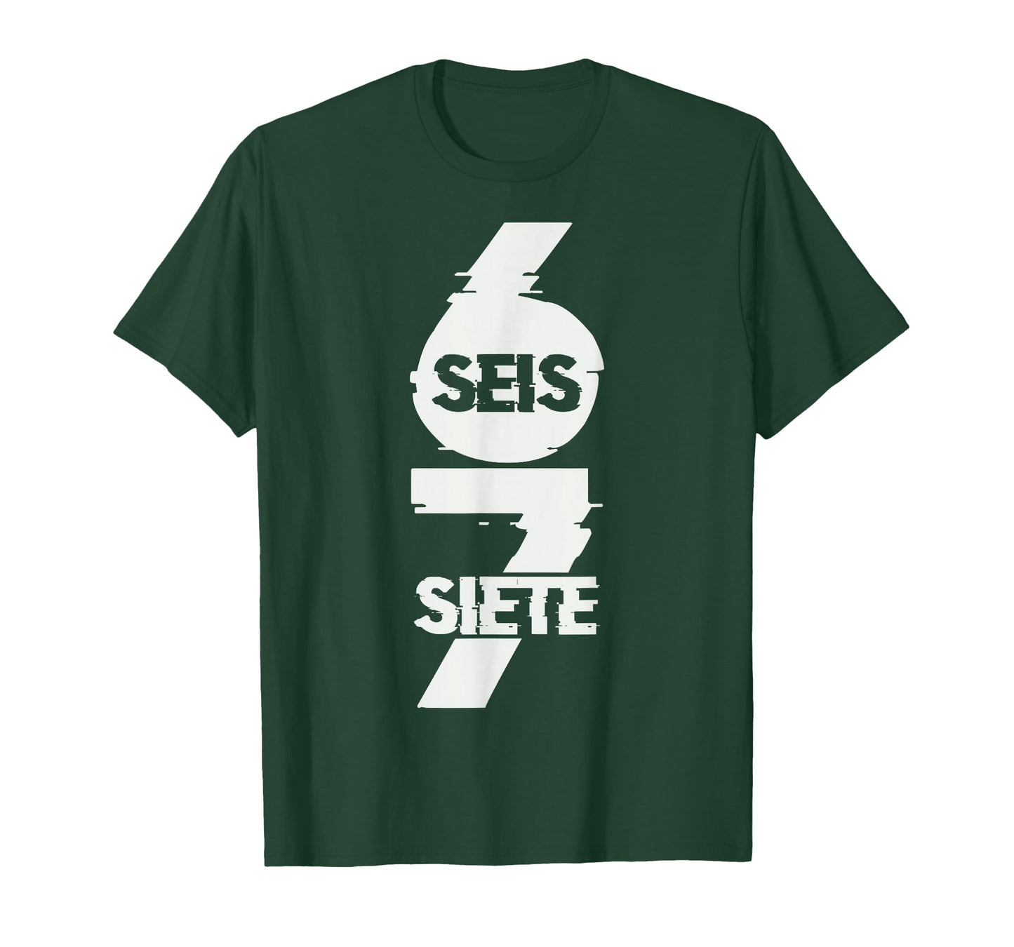 Fun Six Seven in Spanish SEIS Siete 67 Brainrot Meme T-Shirt