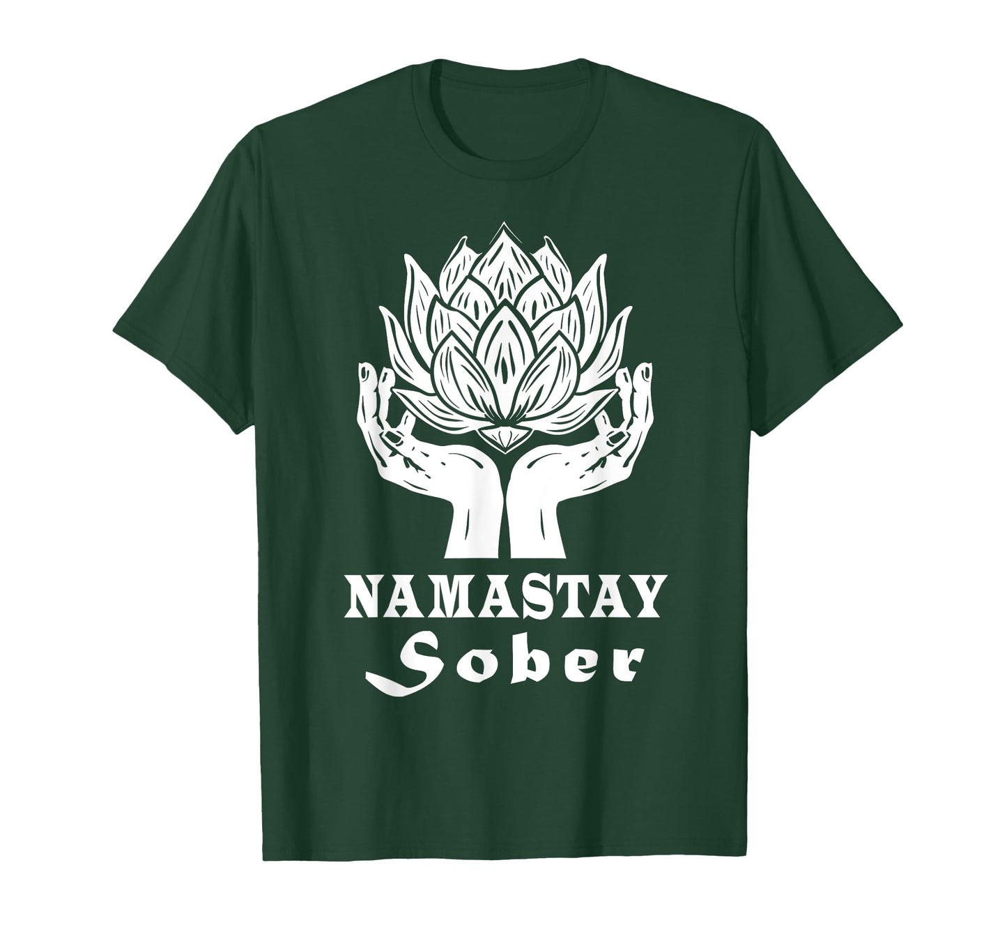 Namastay Sober Mandala Recovery Mediation Buddha Sobriety T-Shirt