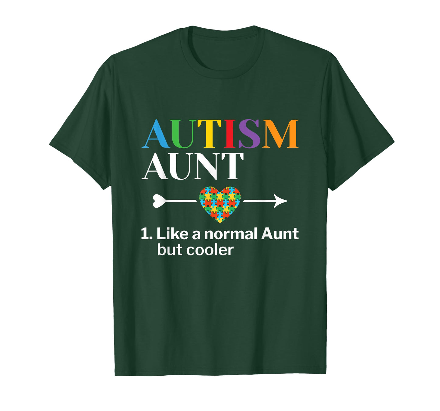 Autism Aunt Definition World Autism Awareness Day T-Shirt