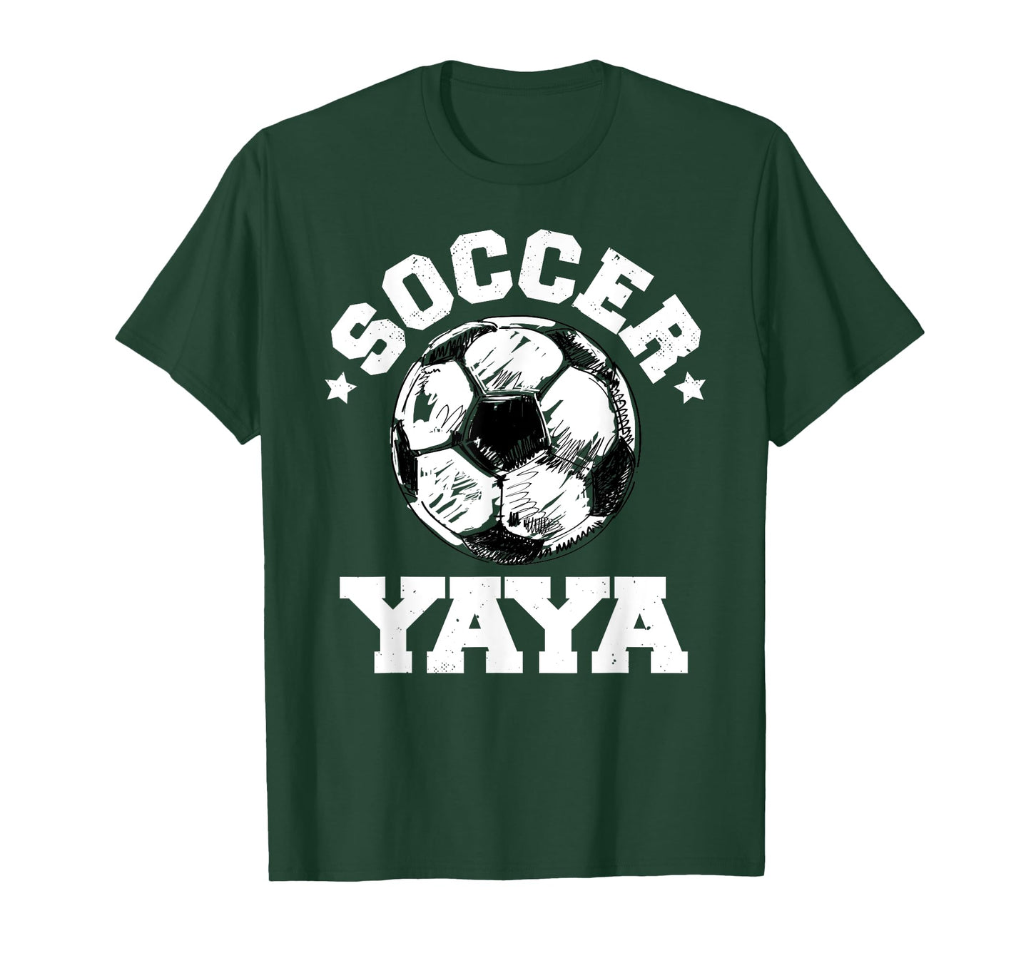 Soccer Yaya Soccer Ball Distressed Funny Soccer Yaya T-Shirt