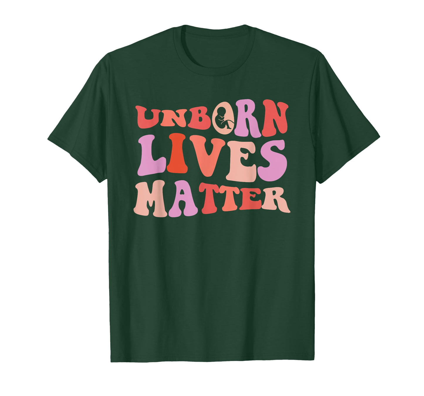 Pro-Life Unborn Lives Matter Pro Life Groovy Retro T-Shirt