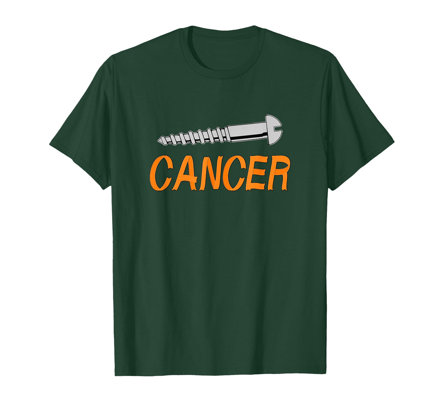Screw Cancer - Screw and Orange Ribbon Letters T-Shirt