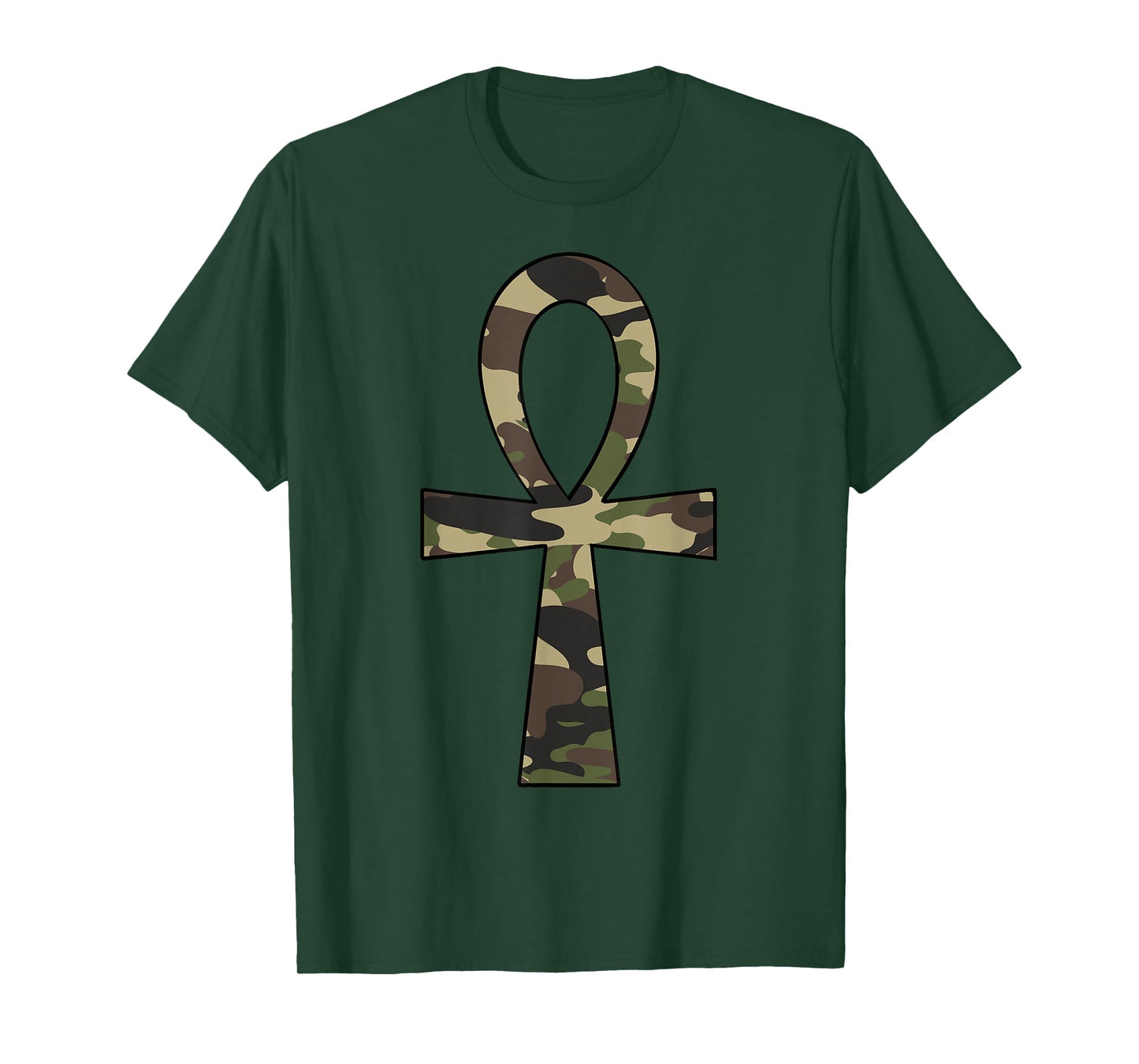 Ankh Cross Camo Egyptian African Pride T-Shirt