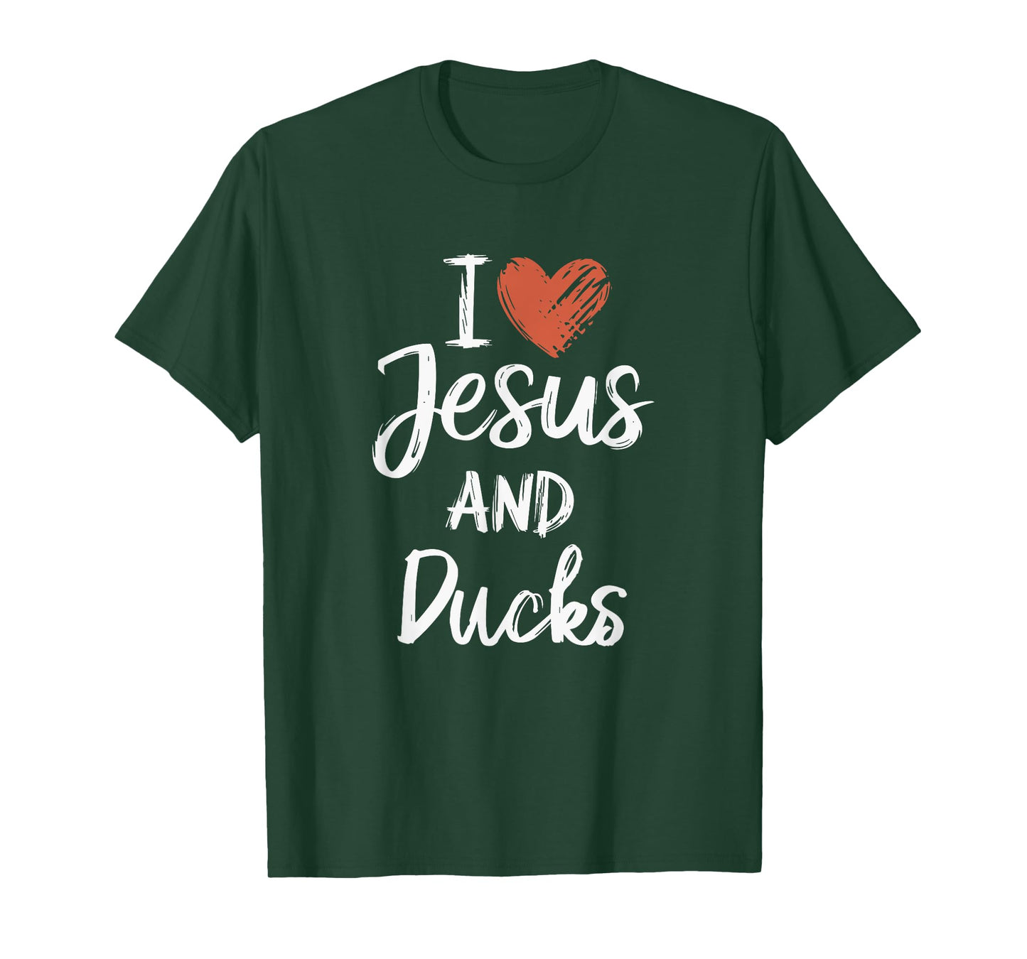 I Love Jesus And Ducks Christian Religious Ducks Lover T-Shirt