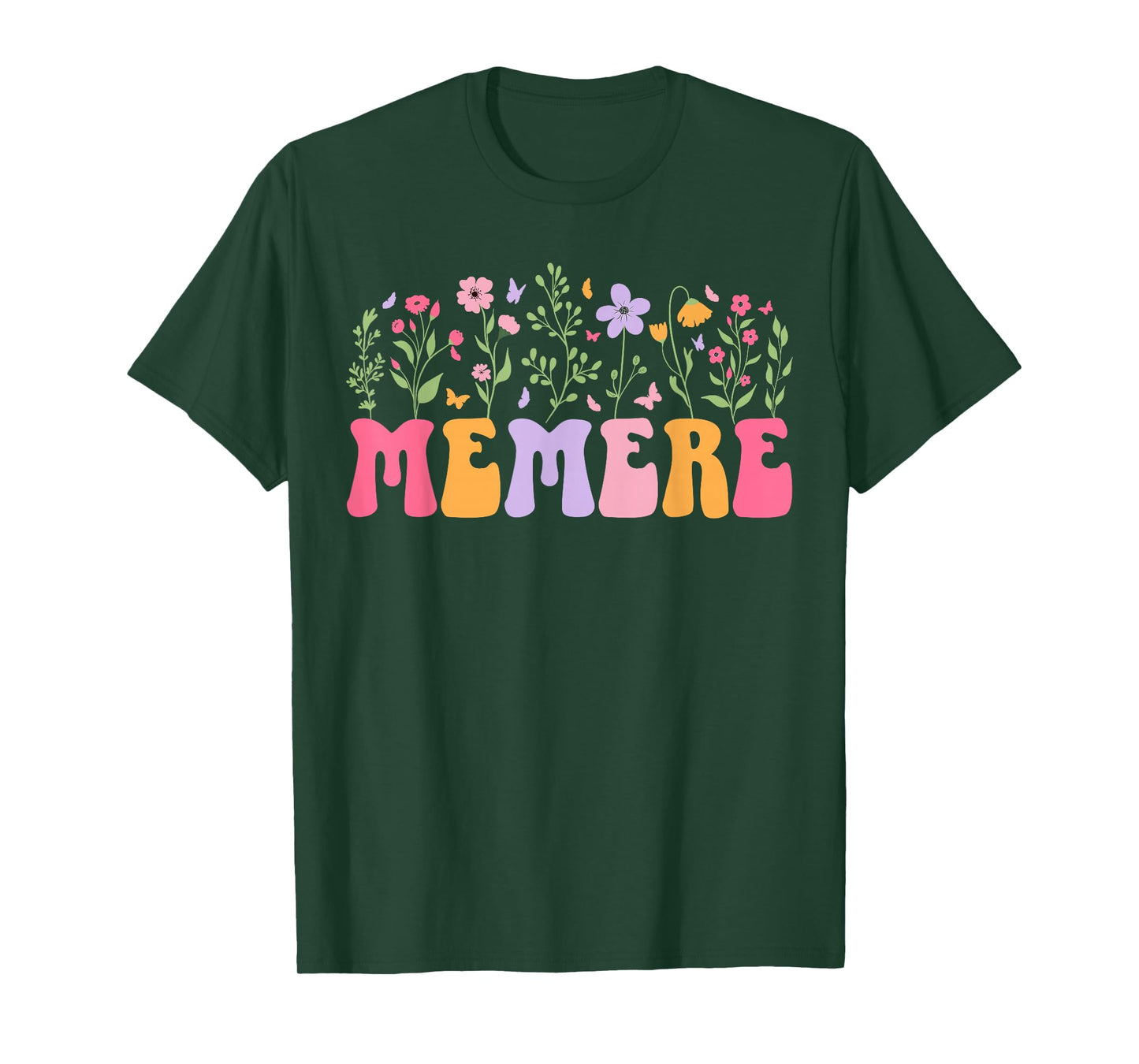 Memere Flowers French Grandma Memere Grandmother T-Shirt