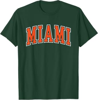 Miami Vintage Text Men and Women Throwback Miami T-Shirt