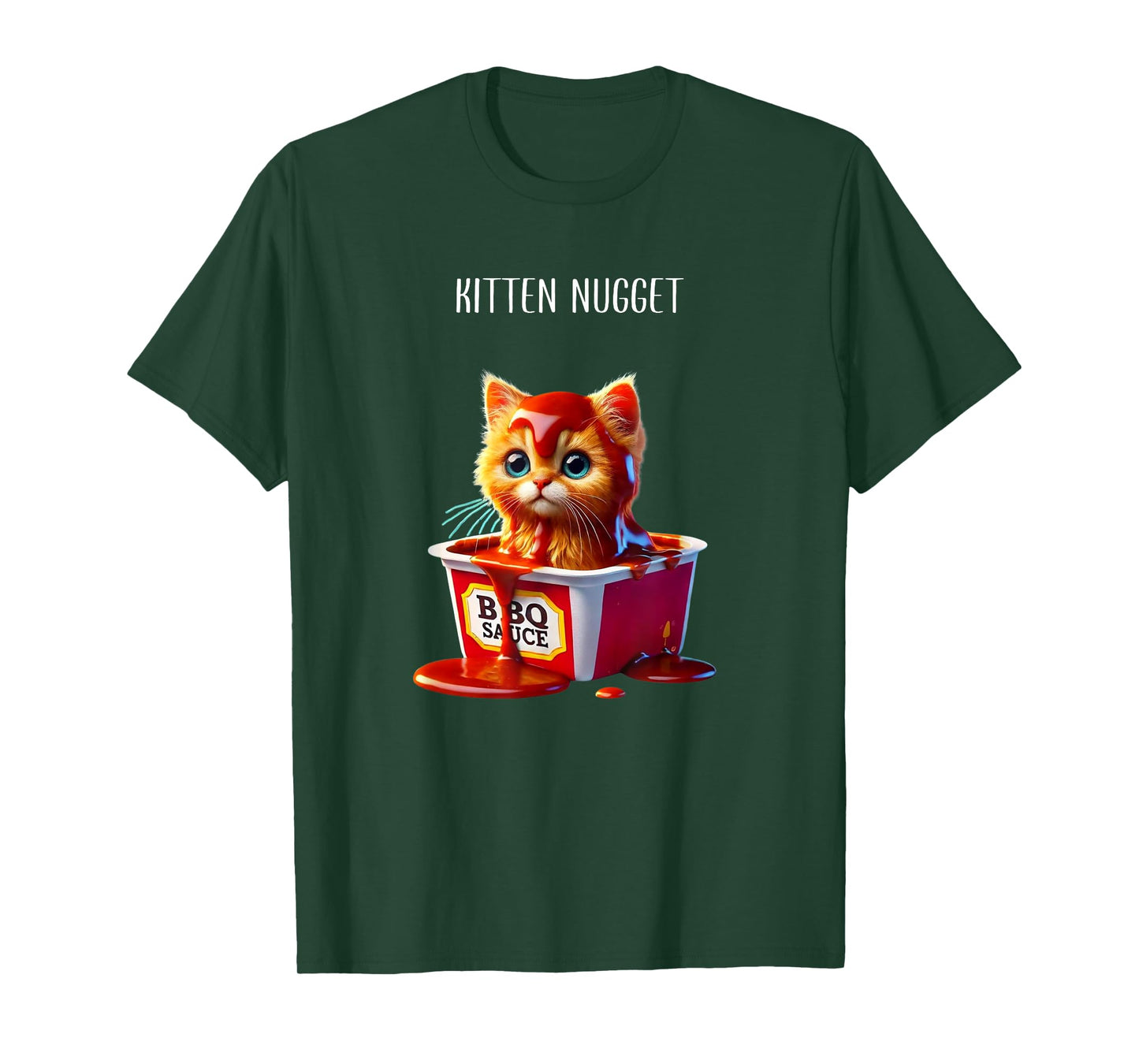 Kitten Nuggets Cat Lover Gift Food Pun Chicken Nuggets T-Shirt for Men Women Kids