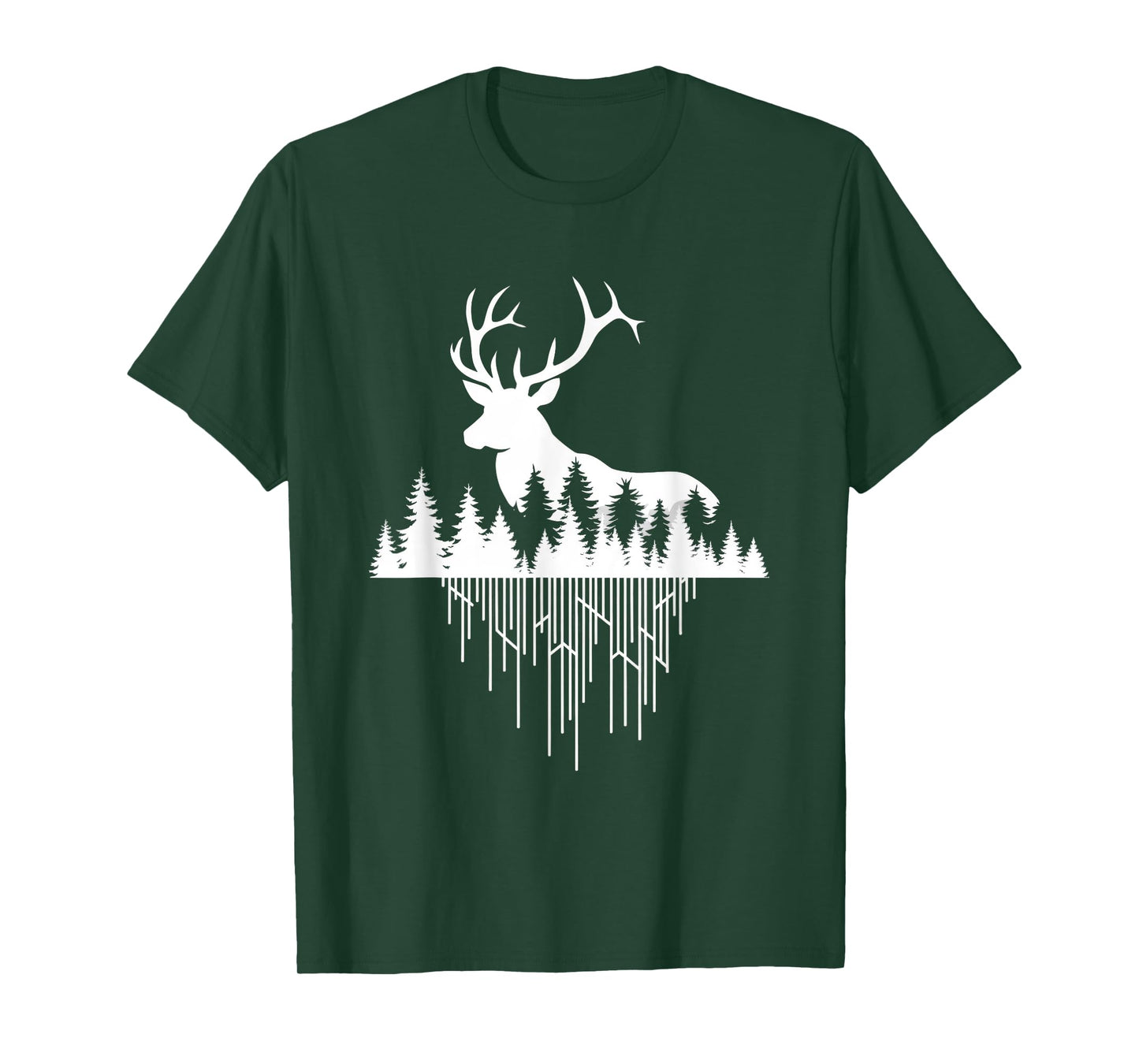 Nature Wildlife Forest Artwork Hunting Deer T-Shirt
