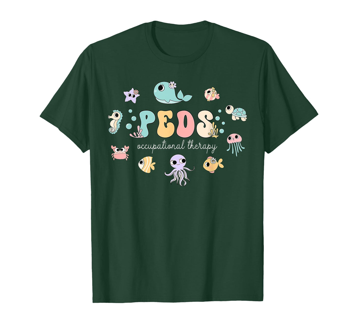 PEDS Occupational Therapy Ocean Animal Pediatric OT Therapy T-Shirt