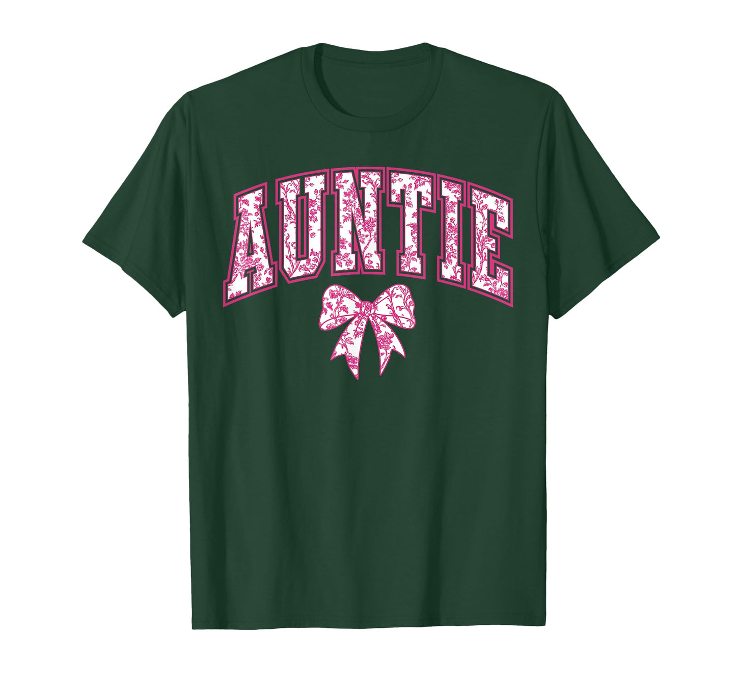 Auntie Coquette Bow Pink Aesthetic Mother's Day Aunt T-Shirt