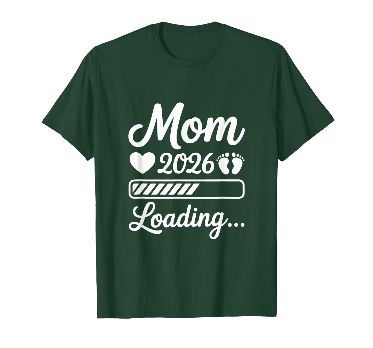 Mom 2026 Loading Pregnancy Announcement New Mom T-Shirt