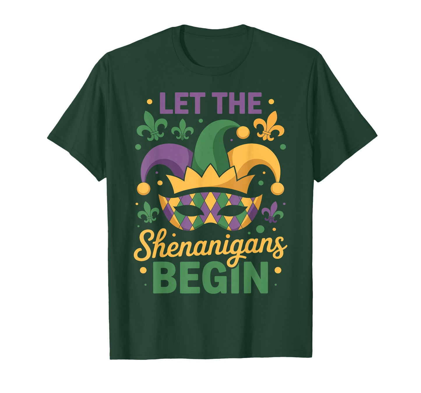 Let The Shenanigans Begin Mardi Gras 2025 Lips New Orleans T-Shirt