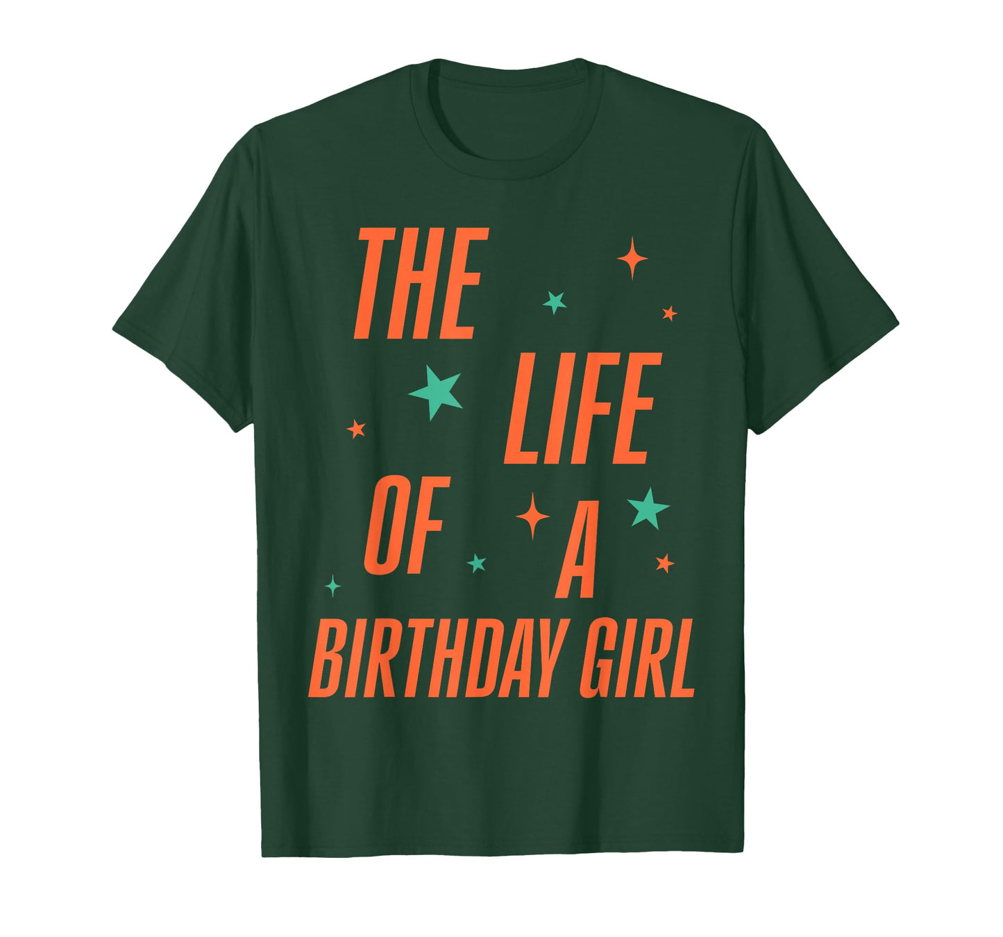 The Life of The Birthday Girl Retro Orange Birthday Girl T-Shirt
