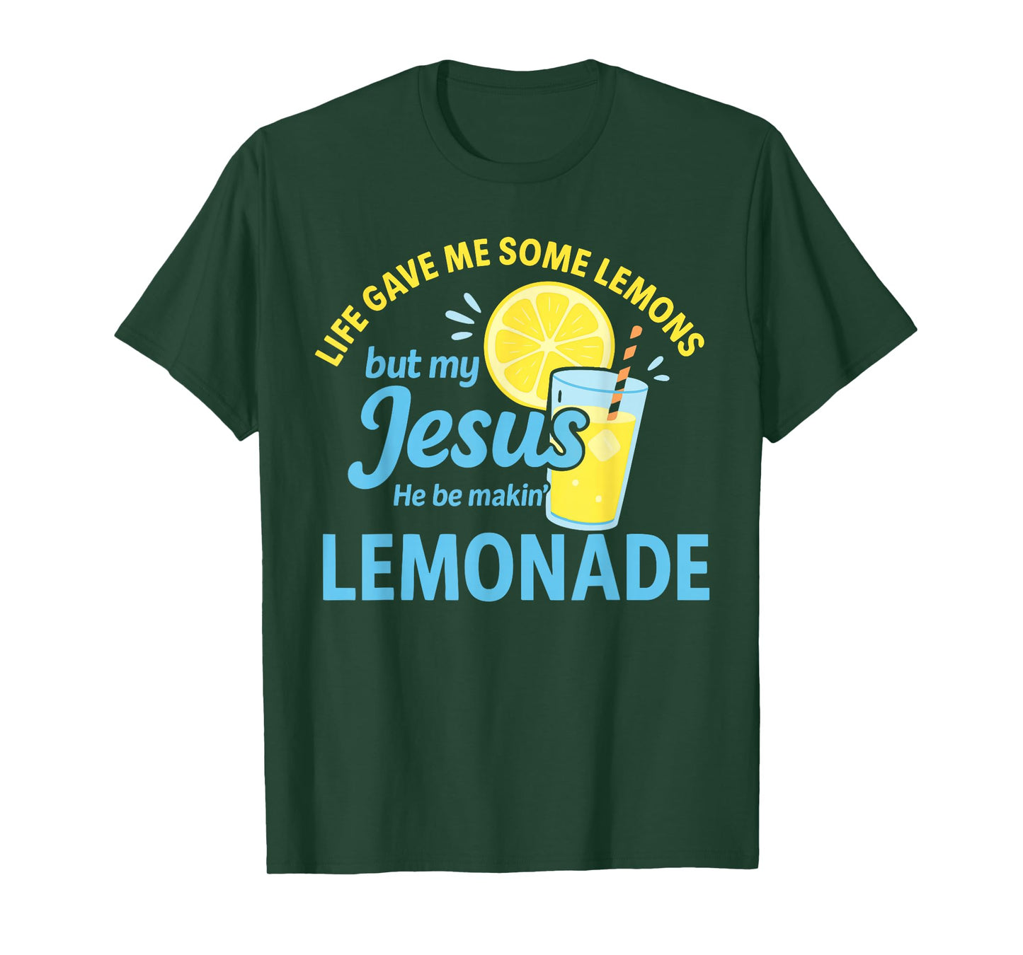 Jesus Making Lemonade Christian Faith Design T-Shirt