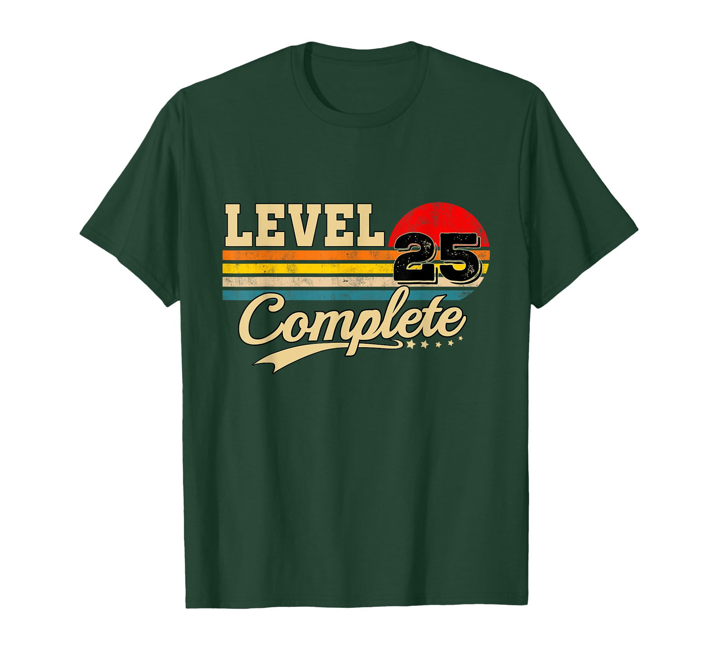 Level 25 Complete 25th Anniversary Gamer Birthday T-Shirt