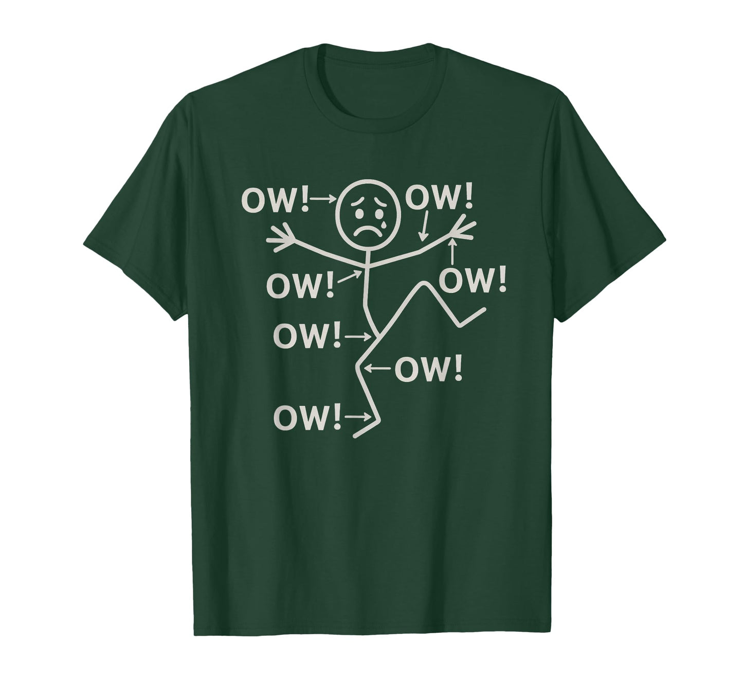 Ow Ow Ow Ow Funny Character Humor Sketch T-Shirt