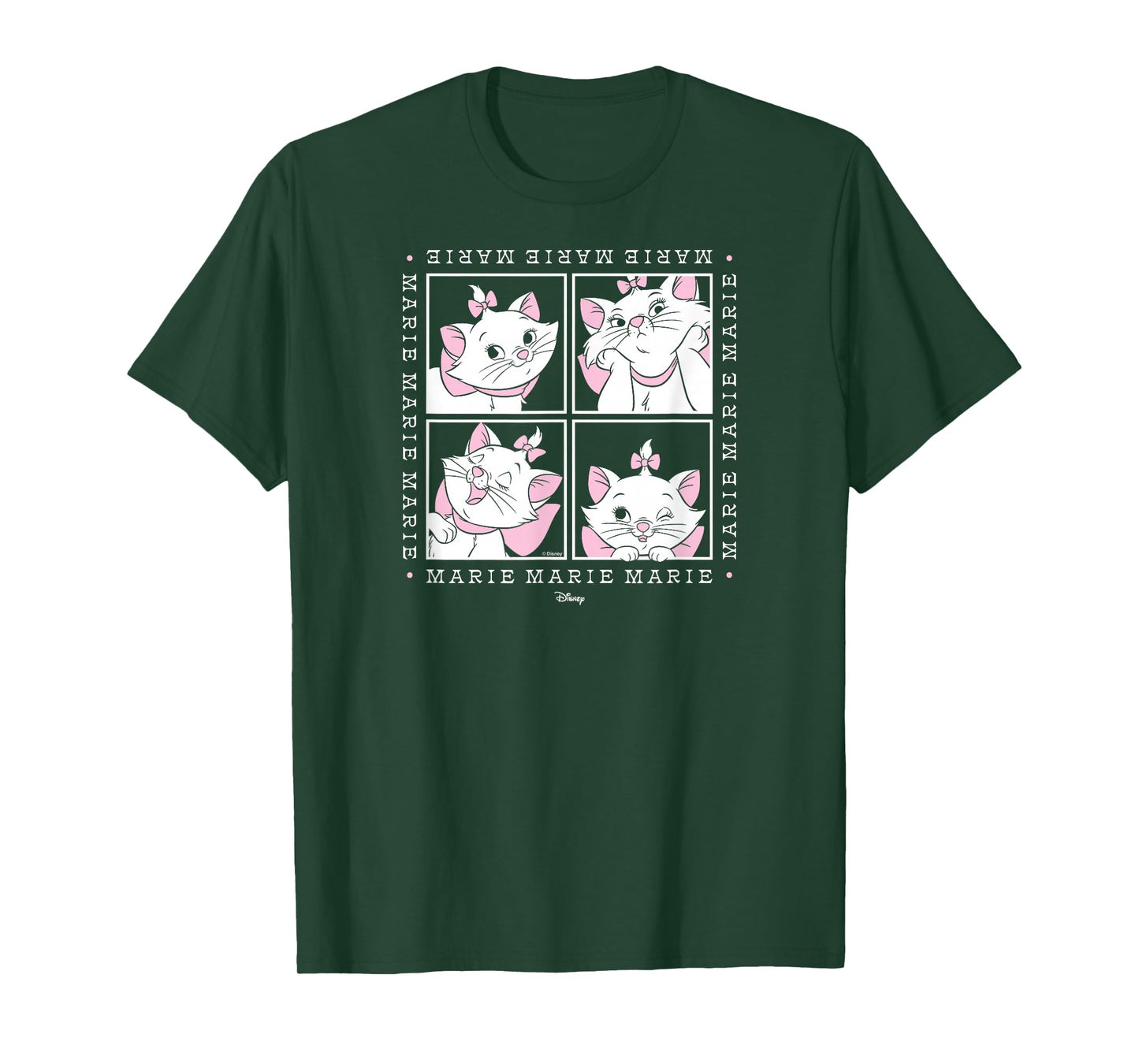The Aristocats - Marie White Cat Character Face Grid T-Shirt