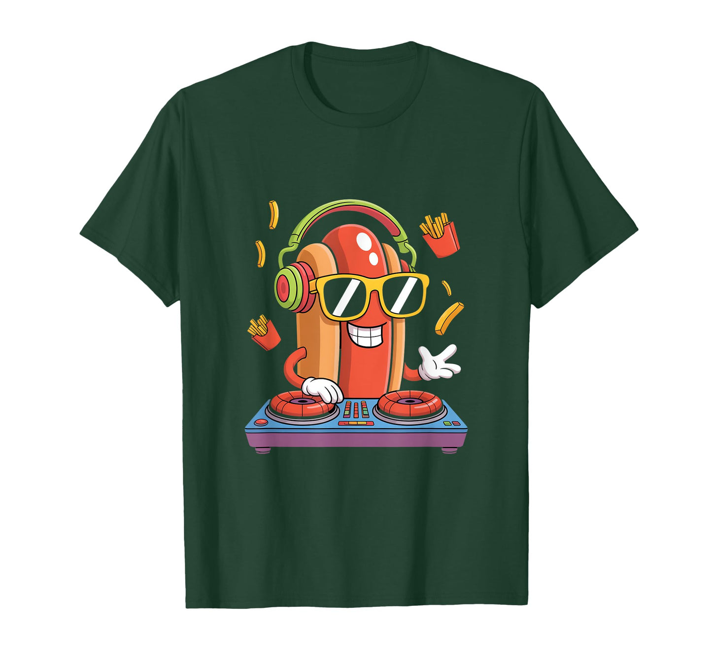 Dj Food Spinning Hotdog Groovy Beats T-Shirt