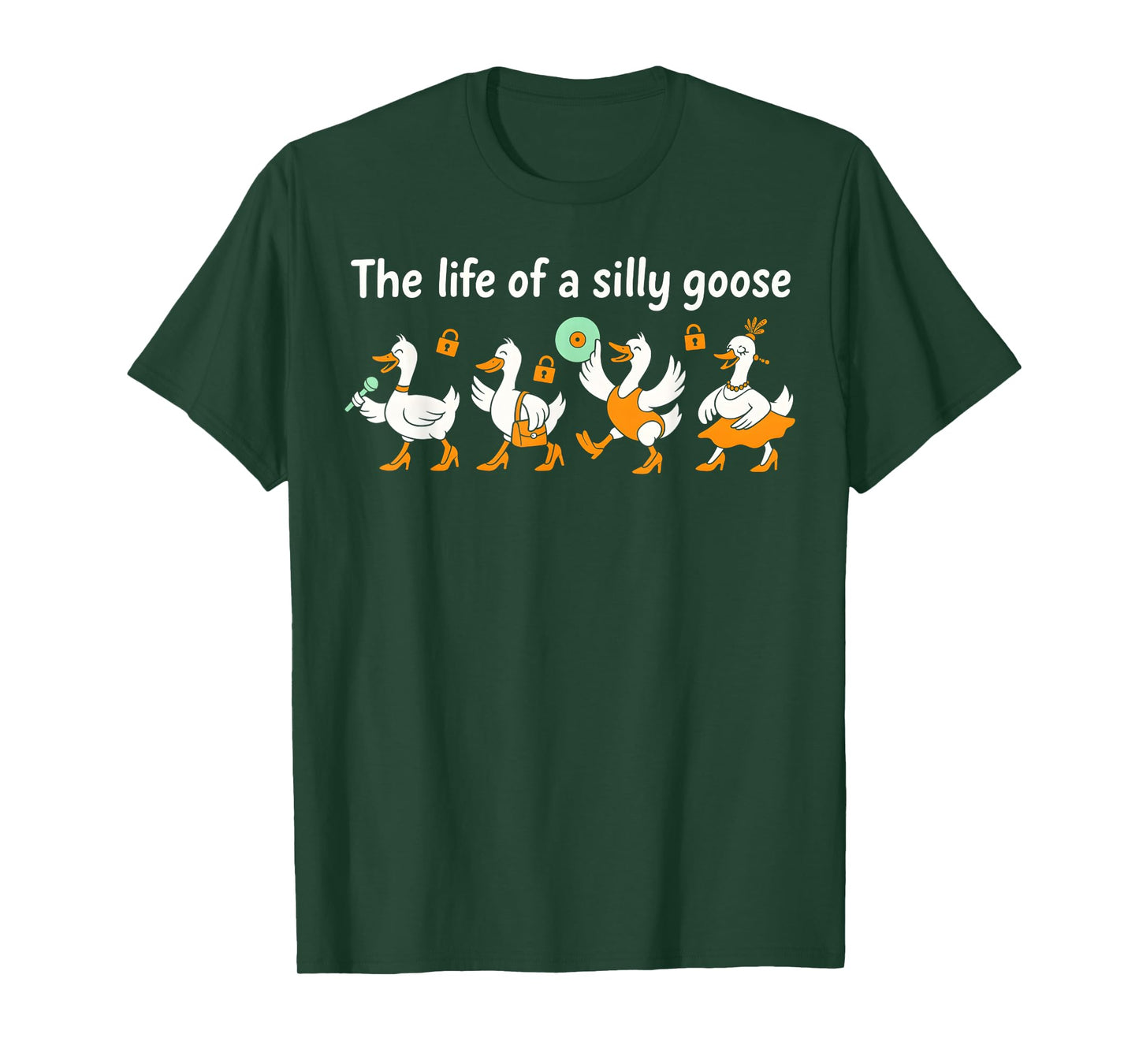 The Life of a Silly Goose Funny Trendy Meme Show Girl T-Shirt