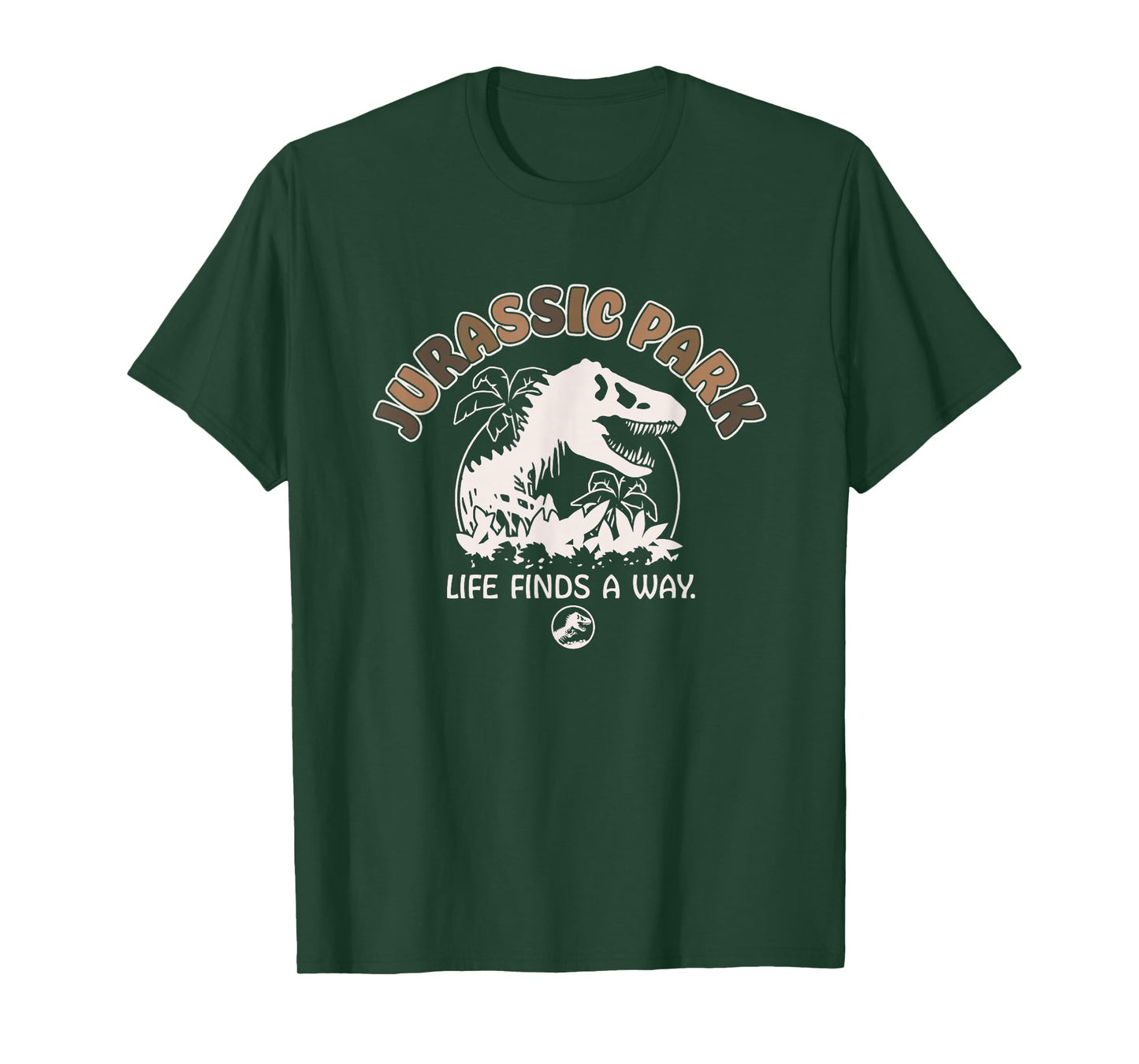 Jurassic Park Life Finds A Way T-Rex Logo Vintage T-Shirt