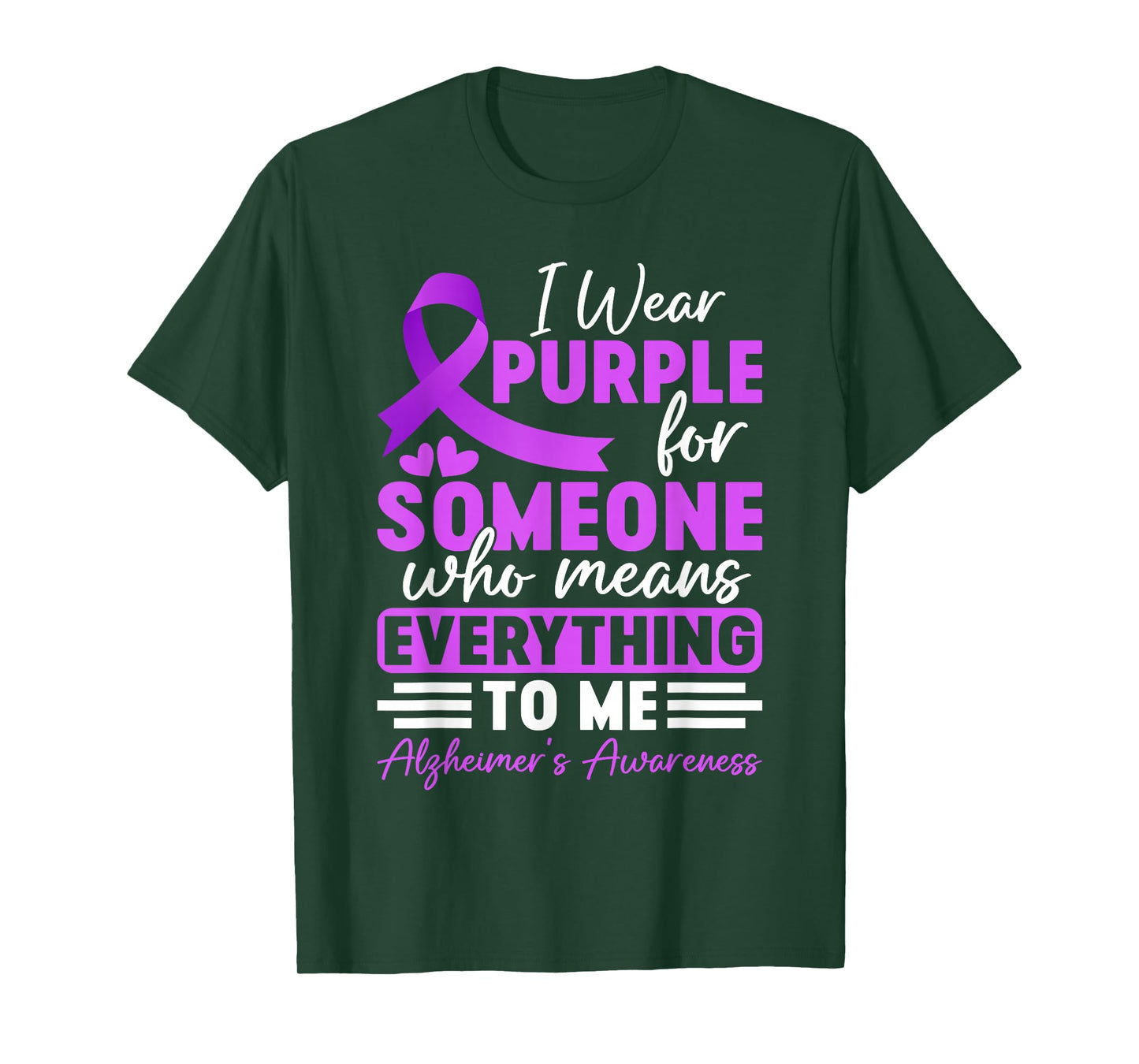 Alzheimer Frontotemporal Dementia Purple Ribbon Memory Loss T-Shirt