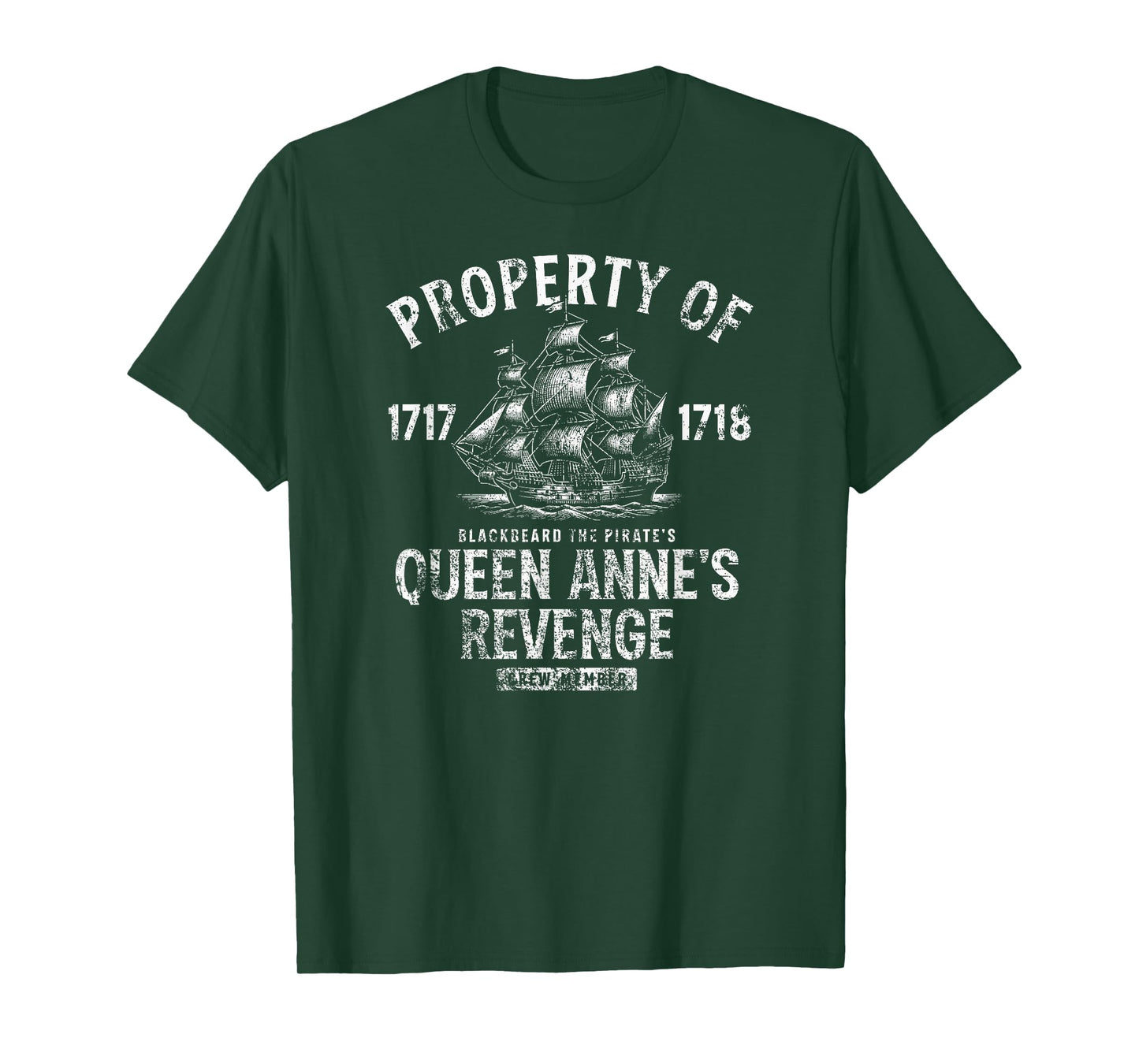 Property of Blackbeard's Queen Anne's Revenge Distressed T-Shirt