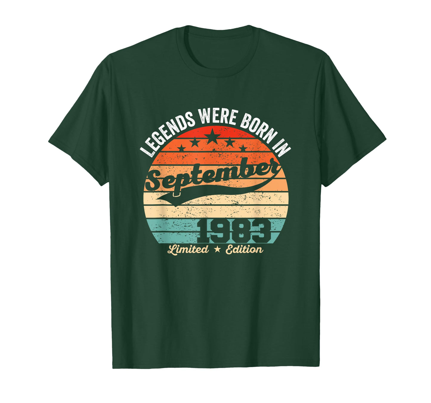 Vintage 42nd Birthday Legends Were Born In September 1983 T-Shirt
