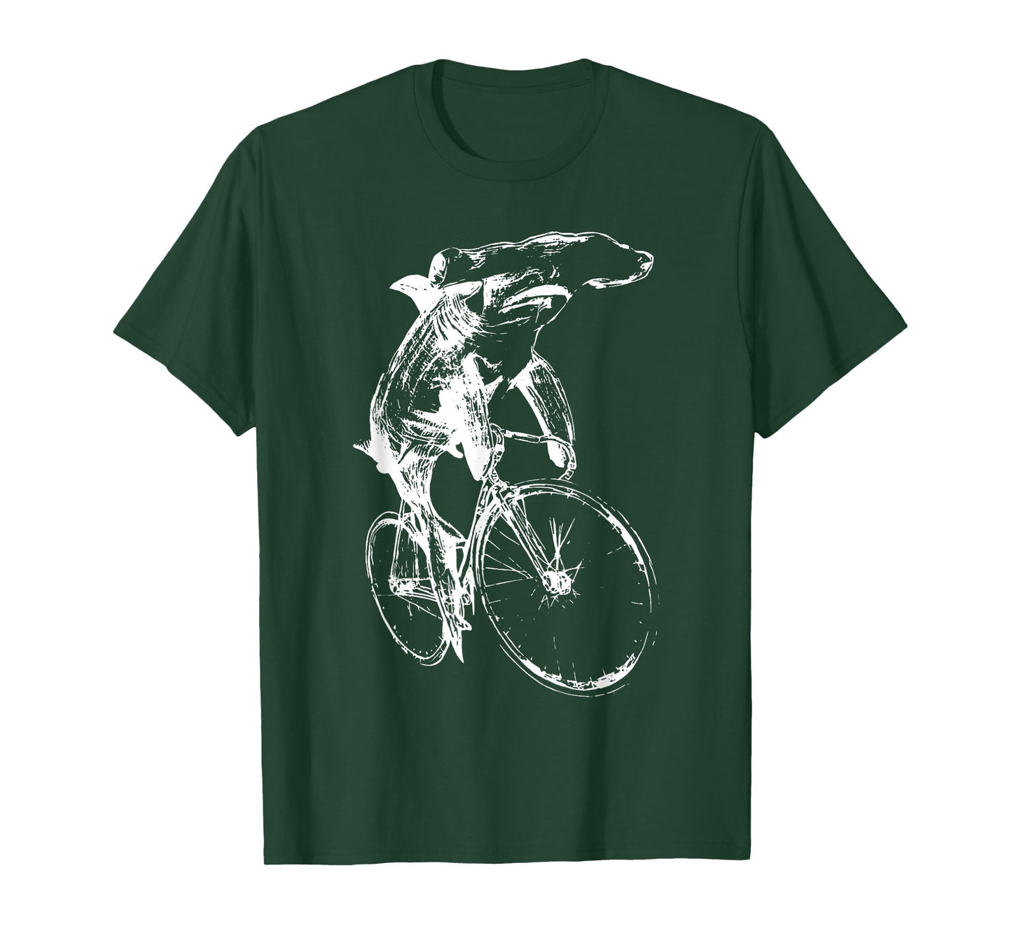 Hammerhead Sharks Riding Bicycle Retro Cycling Biking Biker T-Shirt