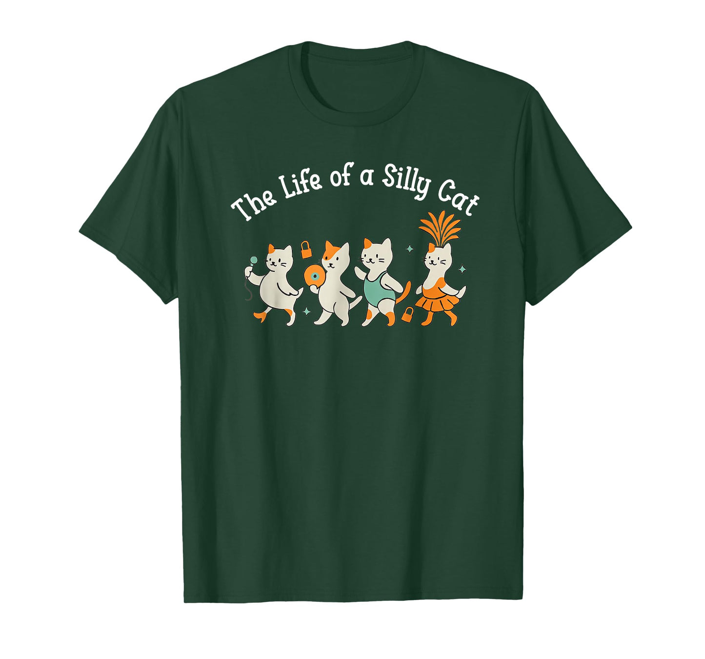 The Life of a Silly Cat Funny Trendy Meme Show Girl T-Shirt