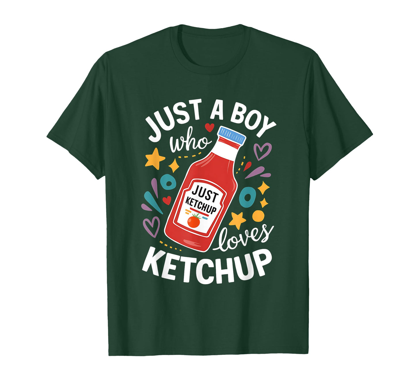 Funny Ketchup Costume Kids Just A Boy Who Loves Ketchup T-Shirt