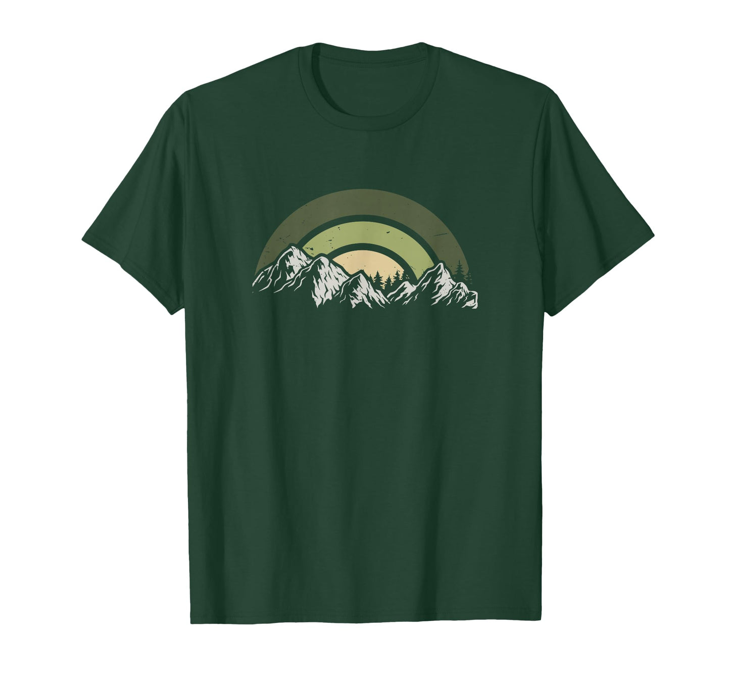 Vintage Nature Graphic Trees Mountains Moon Wildlife Men T-Shirt