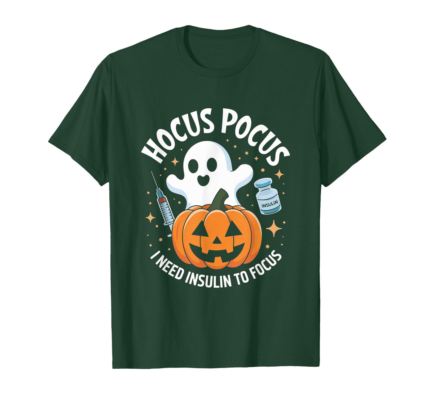 Hocus Pocus I Need Insulin To Focus Diabetes Halloween T-Shirt