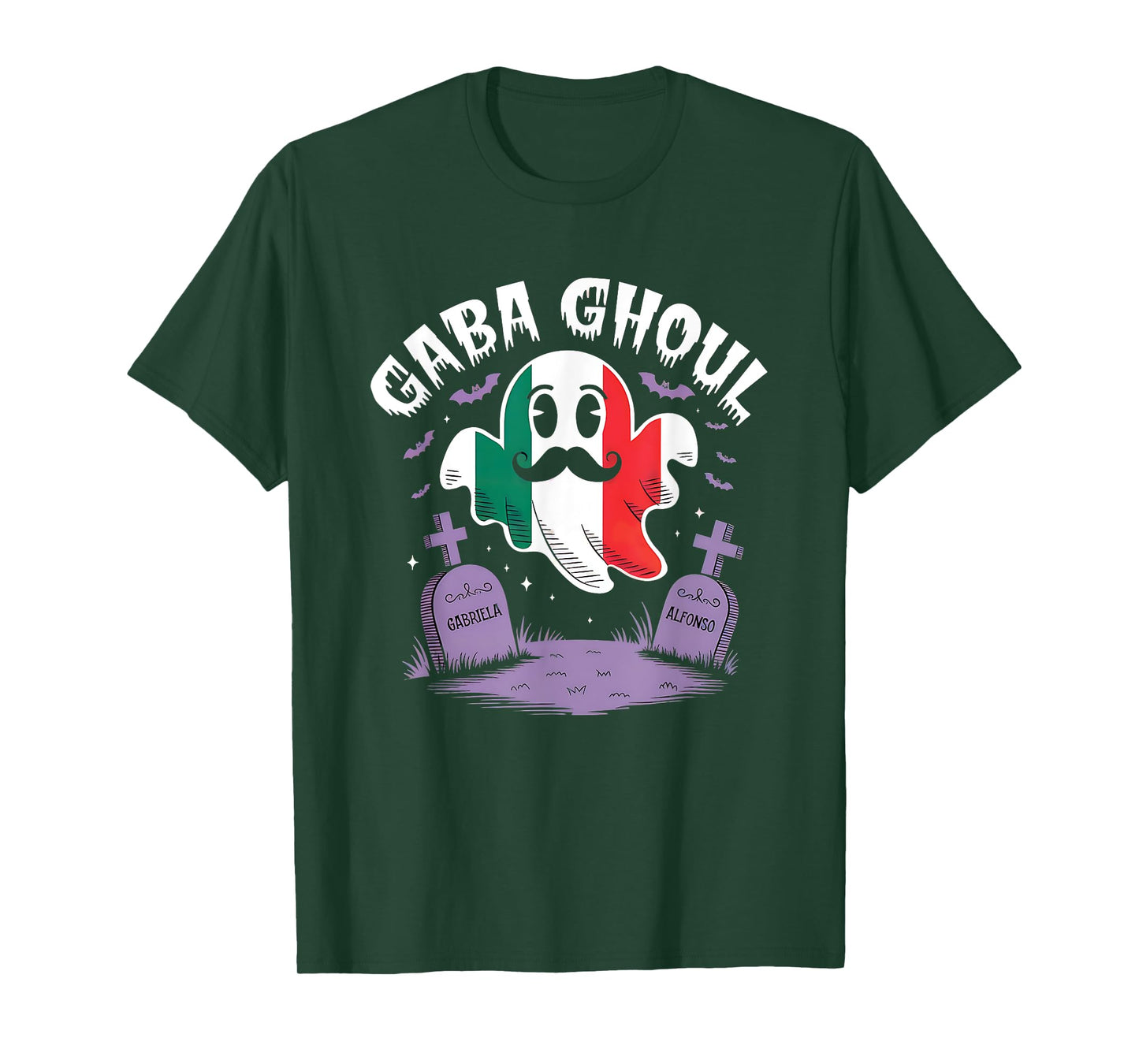 Halloween Graveyard Gaba Ghoul Ghost Funny Italian Gabagool T-Shirt
