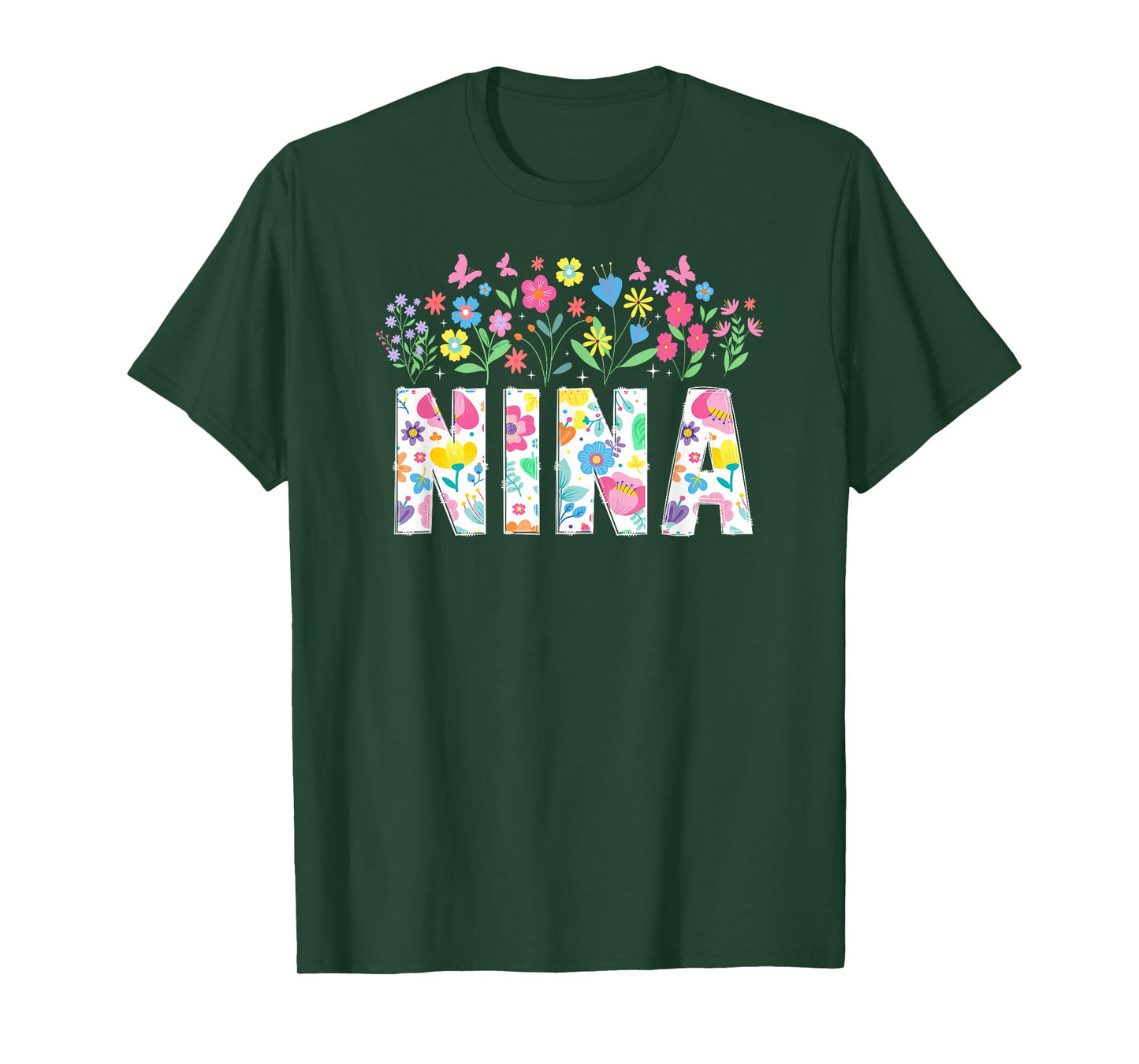 Nina Flowers Nina Grandmother Nina Grandma T-Shirt