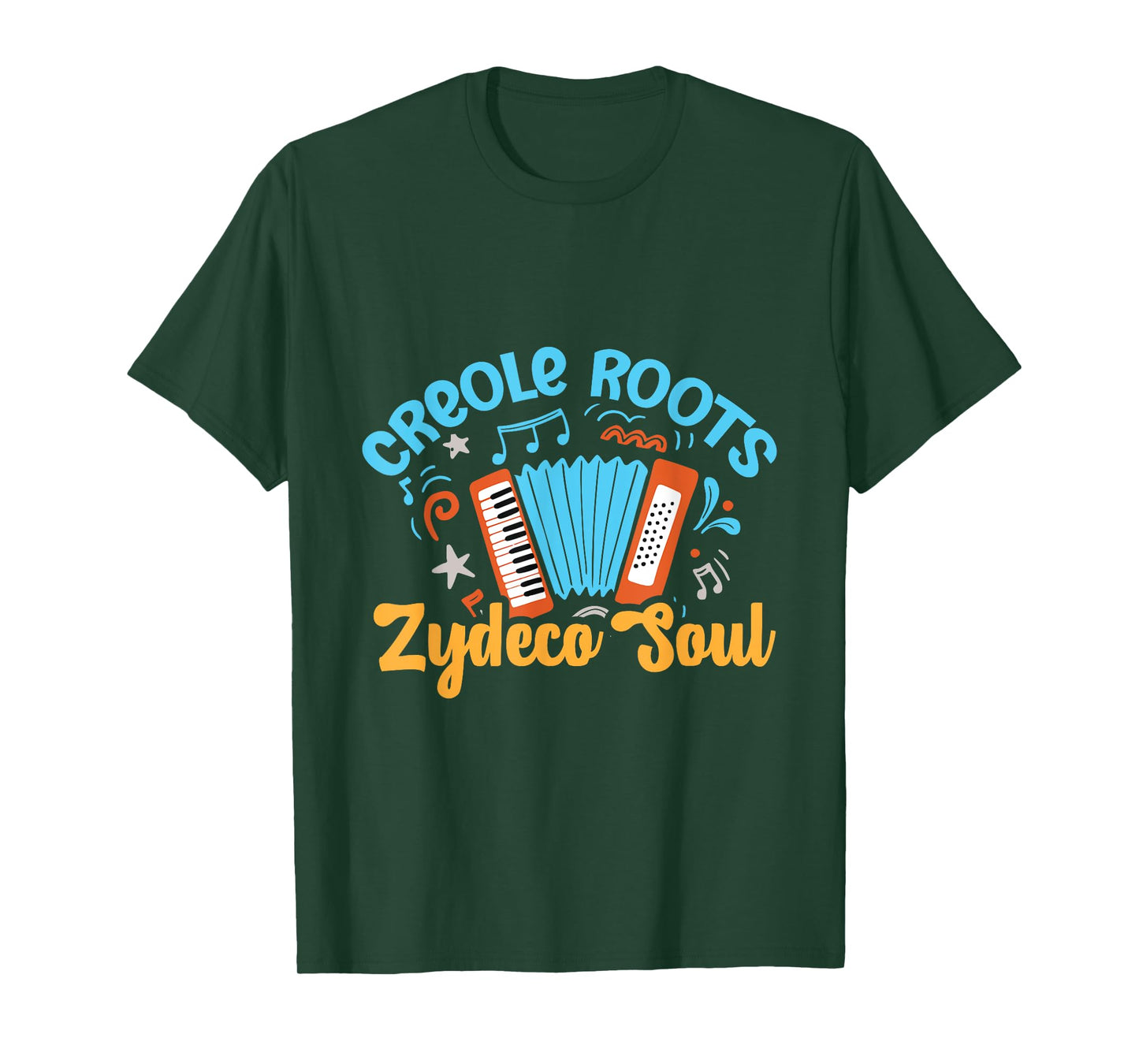 Creole Roots Zydeco Soul Music, Bands and Festival Fun Fans T-Shirt