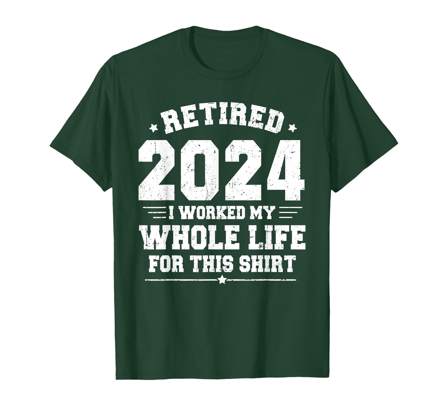 Retired 2024 Retirement Men Women Humor Funny Retirement T-Shirt