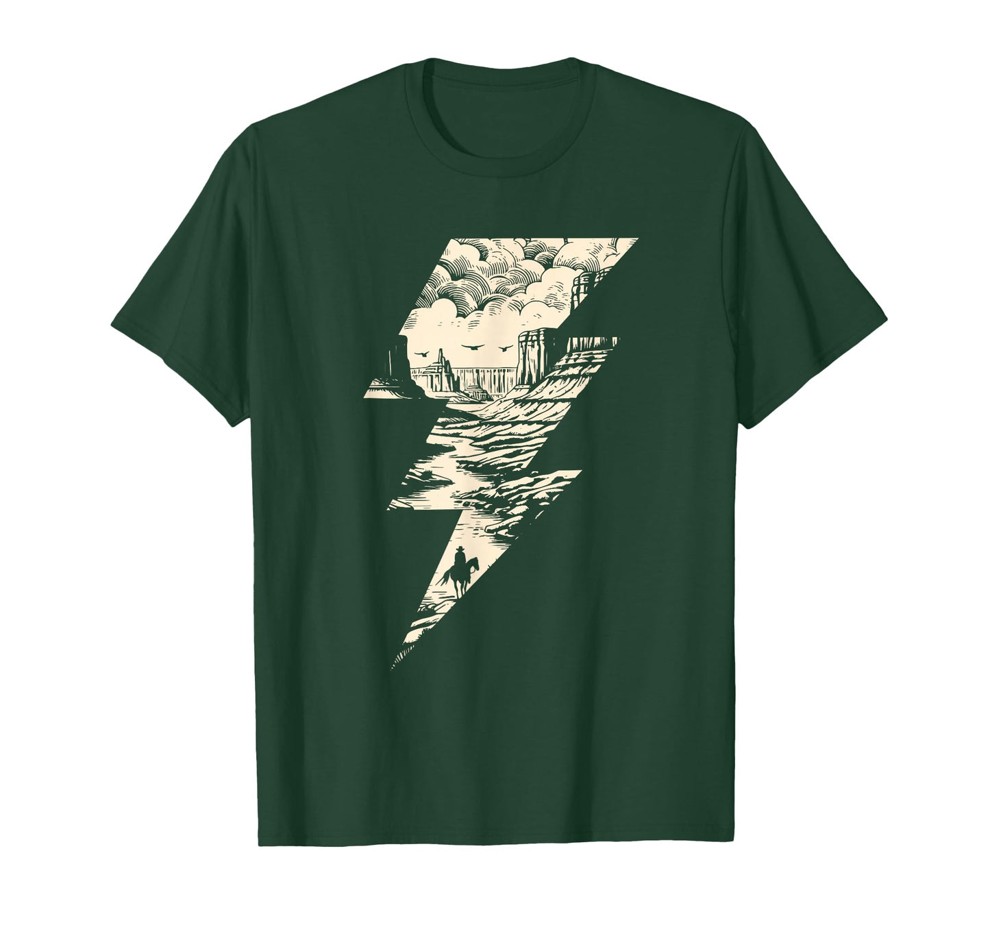 Wild West Lightning Bolt Vintage Western Country Cowboy T-Shirt
