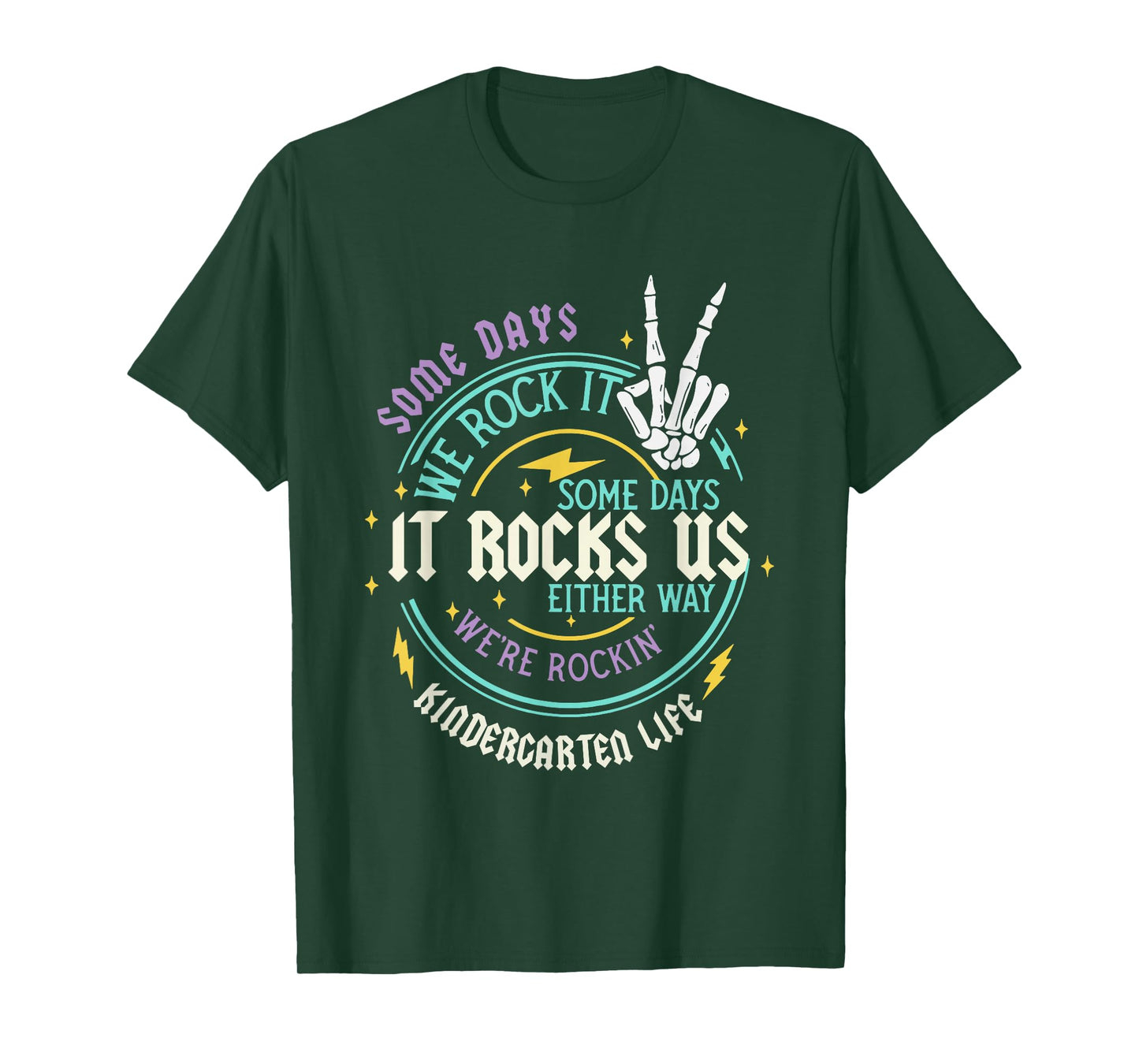 Funny Some Days It Rocks Us Kindergarten Life Back to School T-Shirt