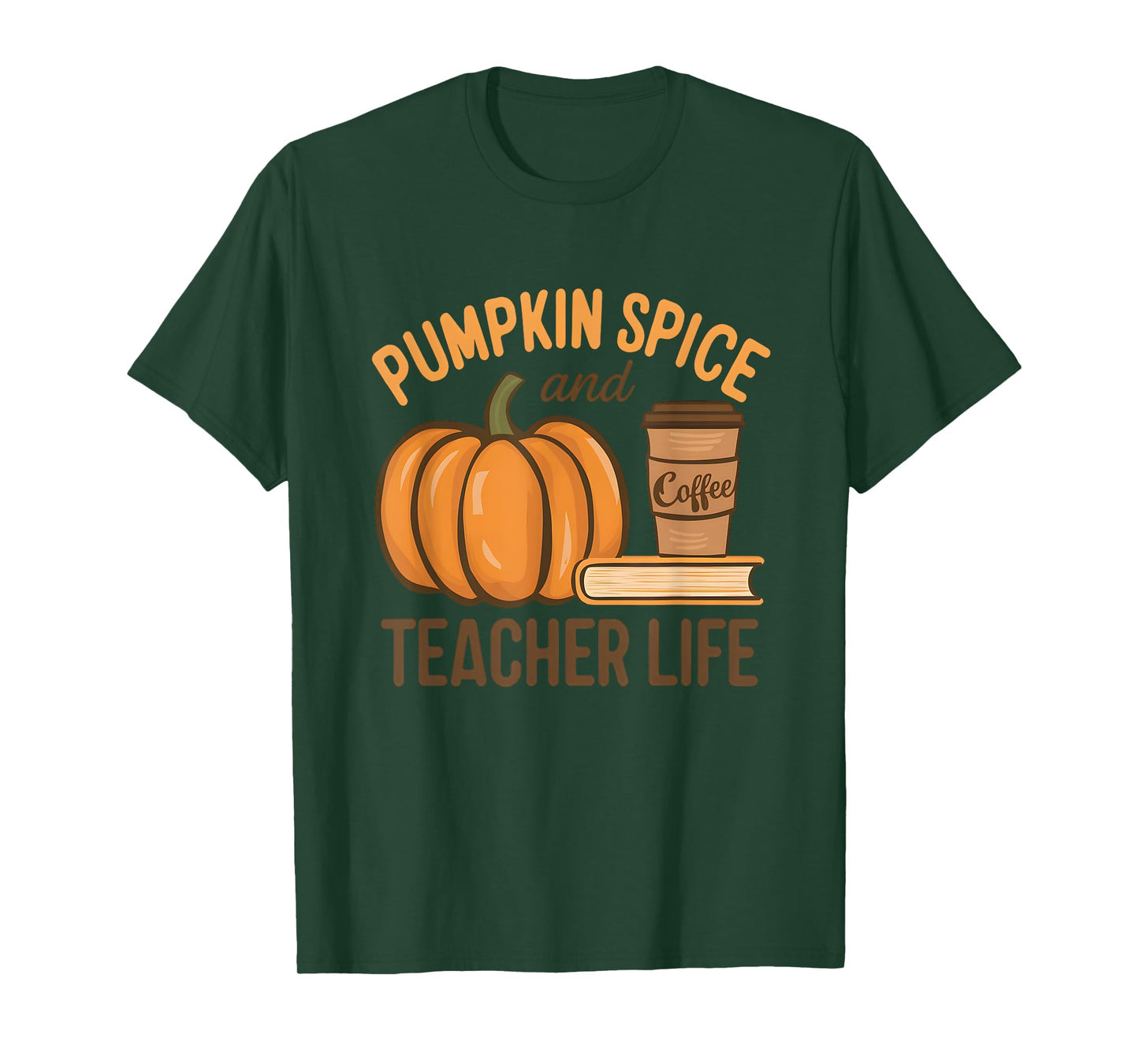 Pumpkin Spice And Teacher Life Halloween Teacher T-Shirt