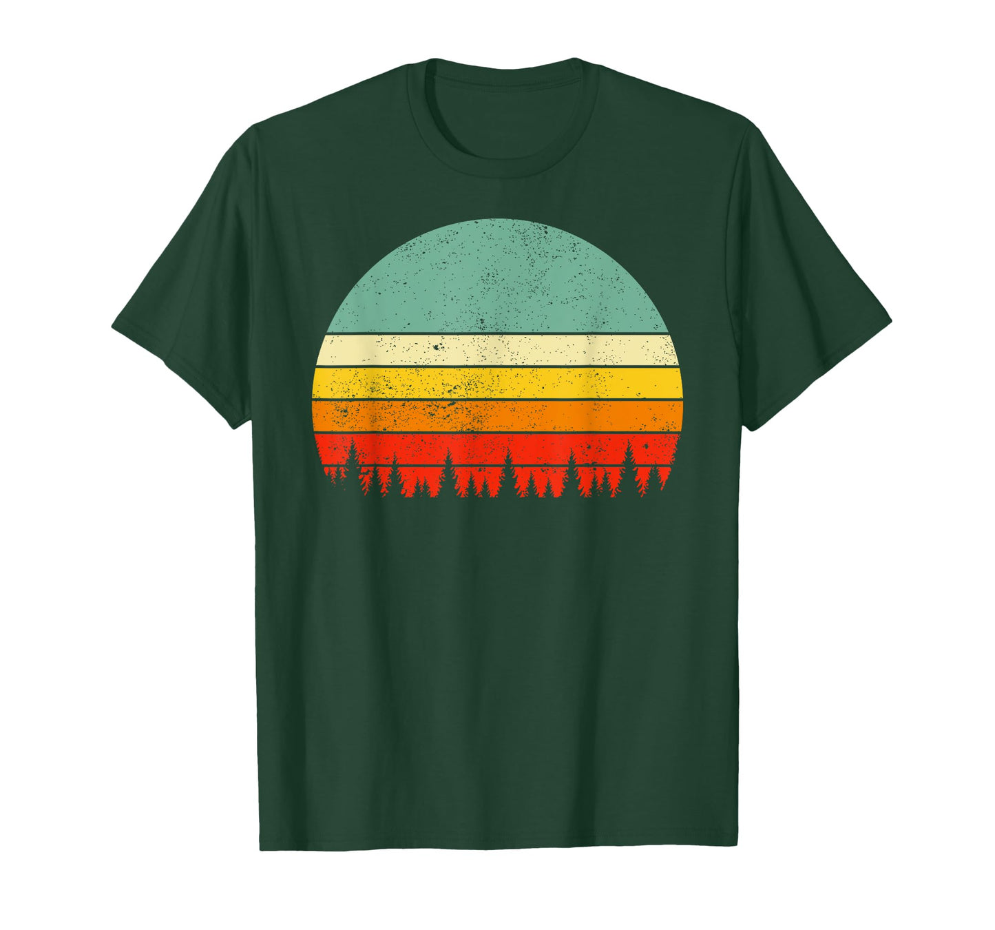 80s Retro Pine Trees Wildlife Nature Vintage Forest T-Shirt