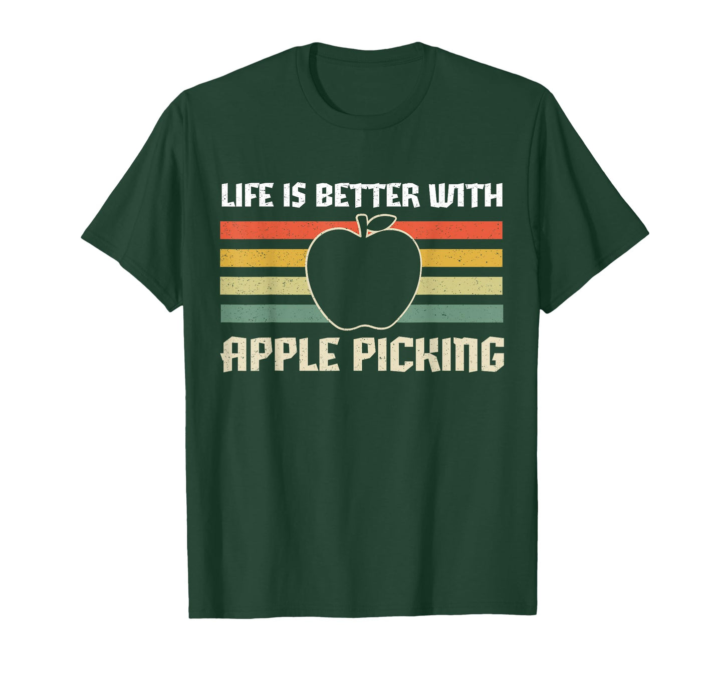 Life Is Better With Apple Picking Apple Season Retro Vintage T-Shirt