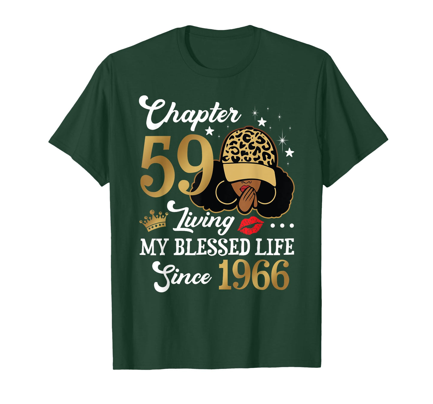 Black Woman Chapter 59 Living My Blessed Life Since 1966 T-Shirt
