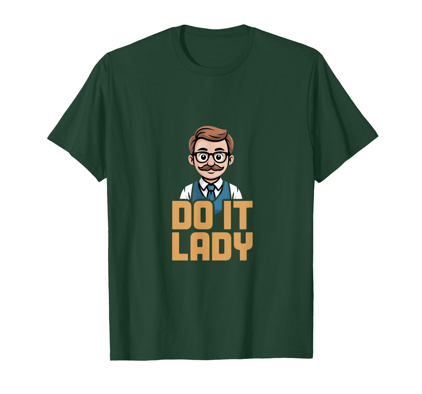Do It Lady Cartoon Man Statement T-Shirt