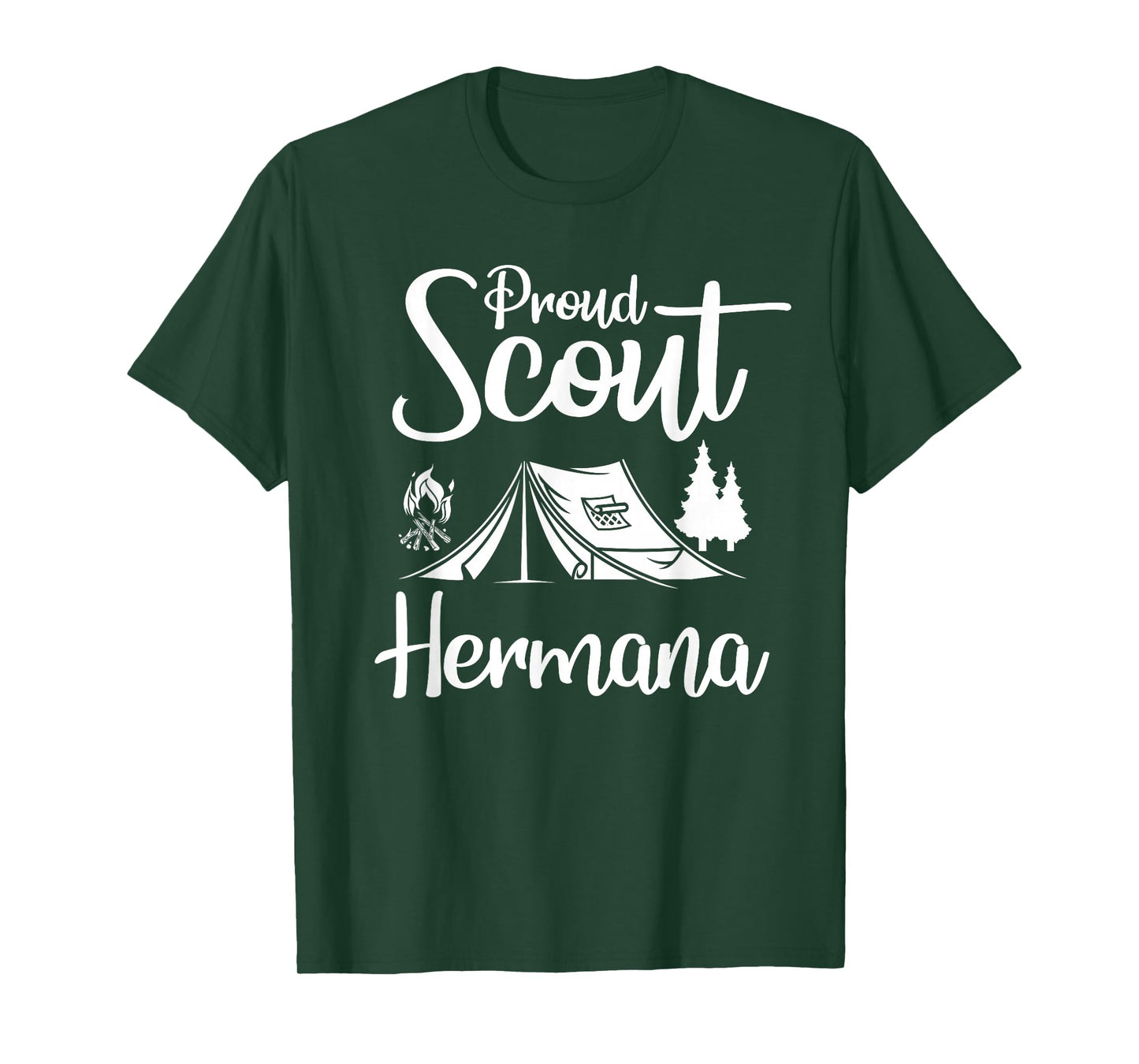 Proud Scout Hermana Camping Scouting Tent Scout Sis Leader T-Shirt
