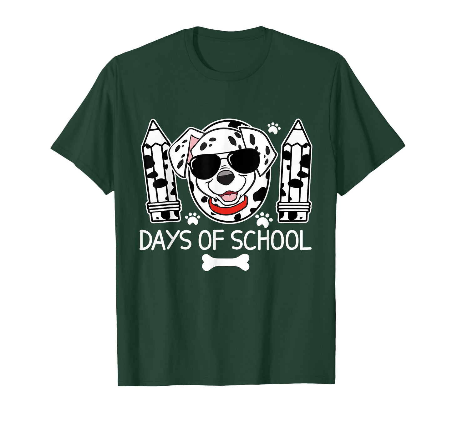 100 Days Smarter Dalmatian Dog 100 Days Of School Kids Boys T-Shirt