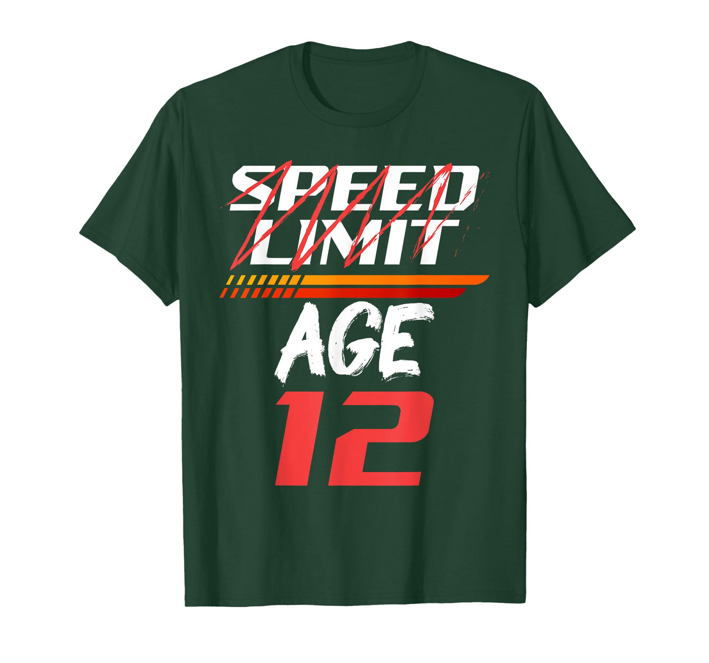 Speed Limit Age 12 Fast Lane of Life Birthday T-Shirt