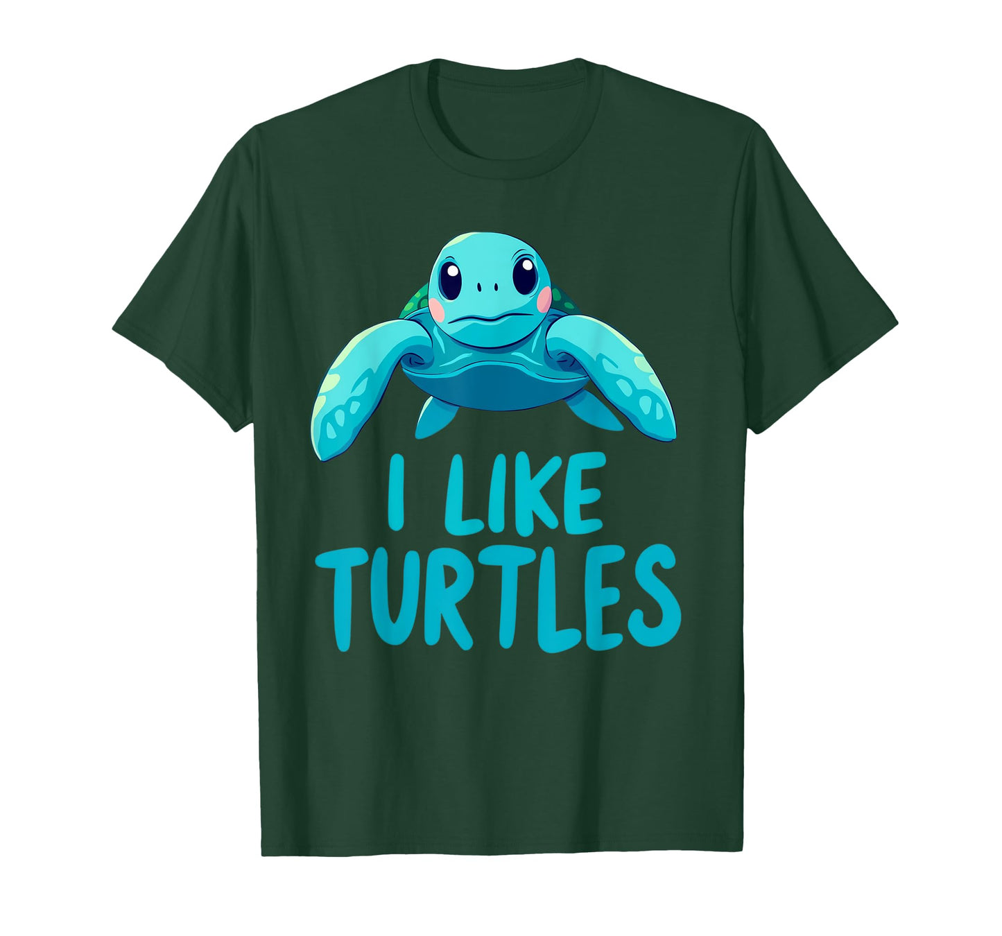 Cute Kids Turtle Design "I Like Turtles" Sea Turtle Lovers T-Shirt