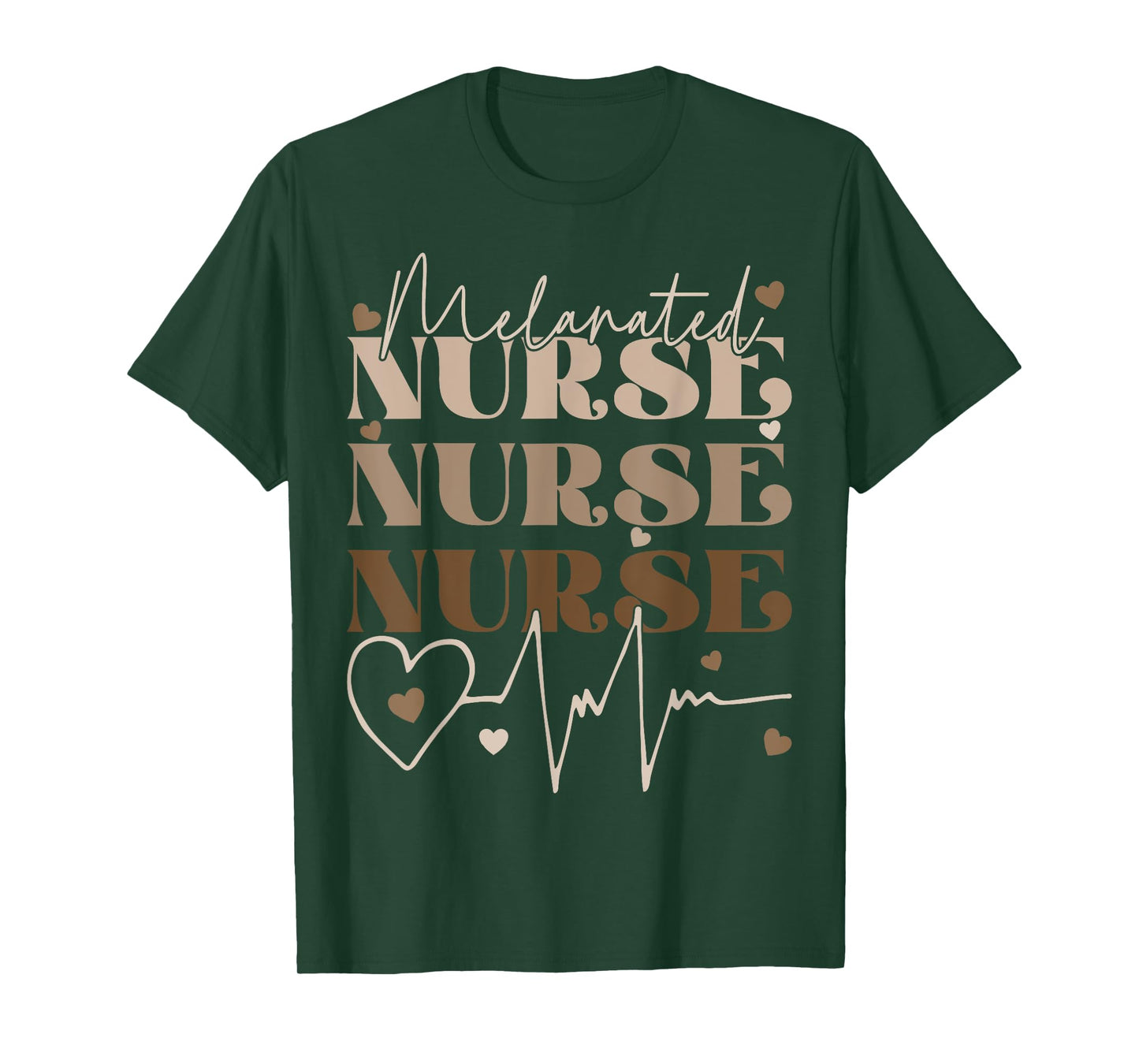 Melanated Nurse Woman Black History Month Nursing Crew T-Shirt