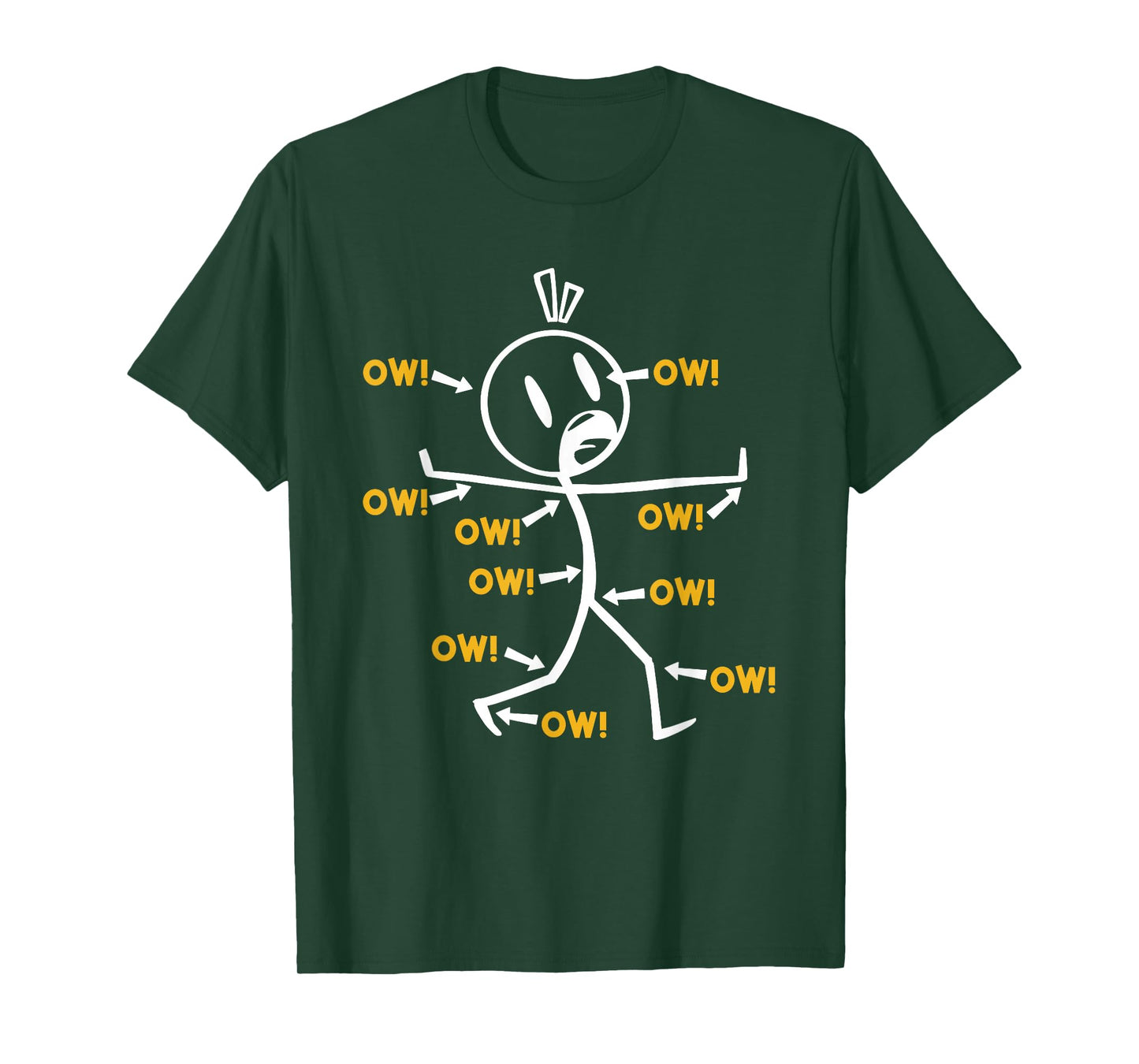 Au Stick Figure with Arrows Humour T-Shirt