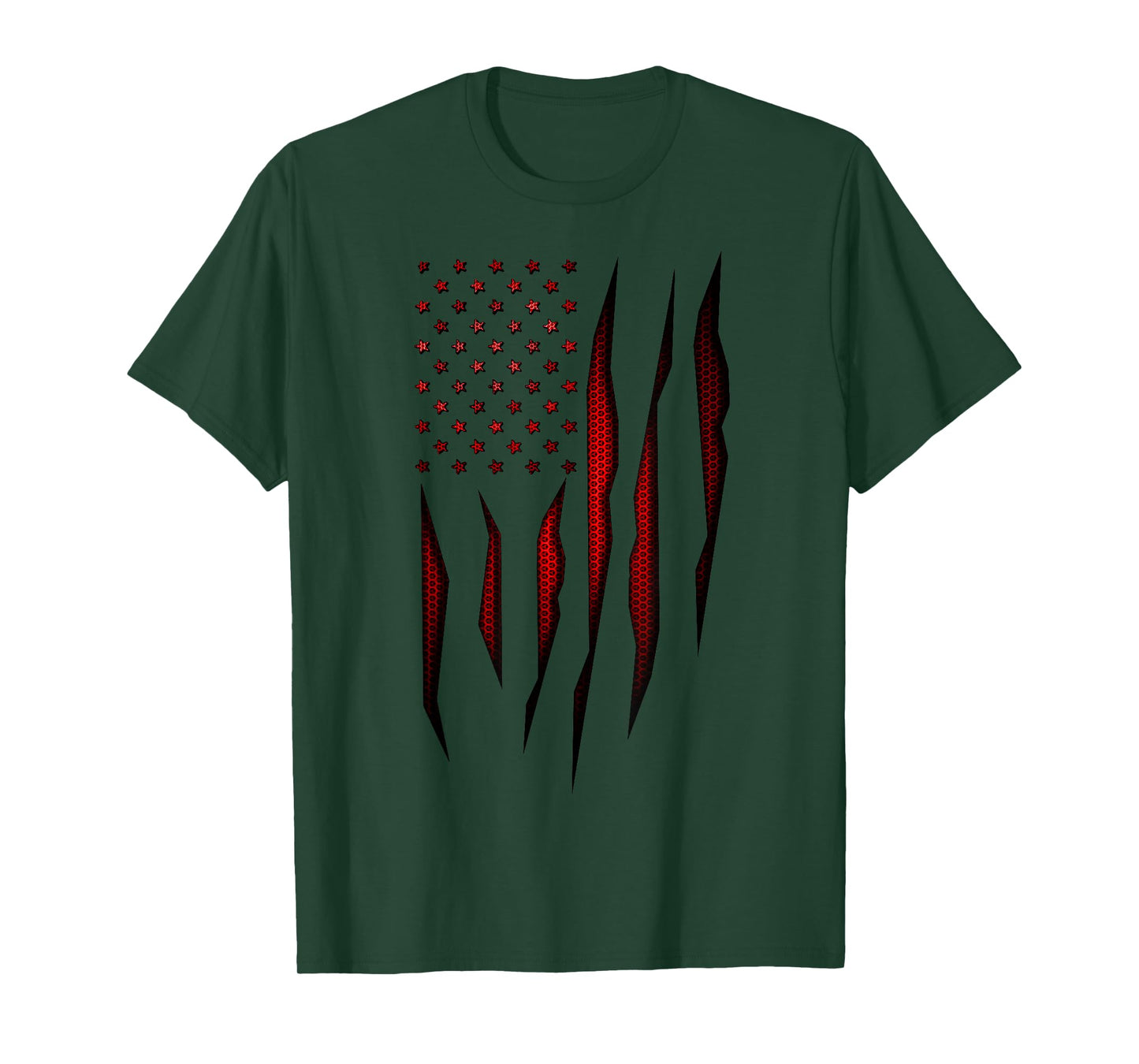 Red Carbon Onyx American Flag T-Shirt